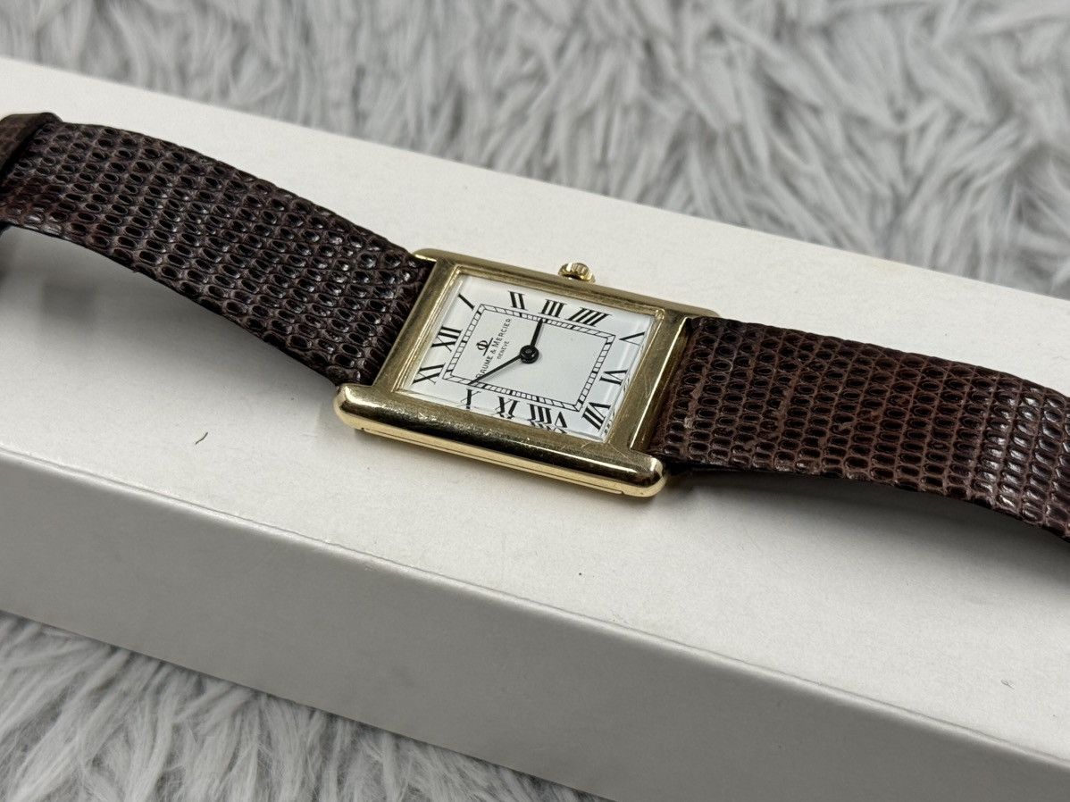 Vintage Vintage Baume & Mercier Tank Swiss Made 14K GOLD Watch Size ONE SIZE - 10 Thumbnail