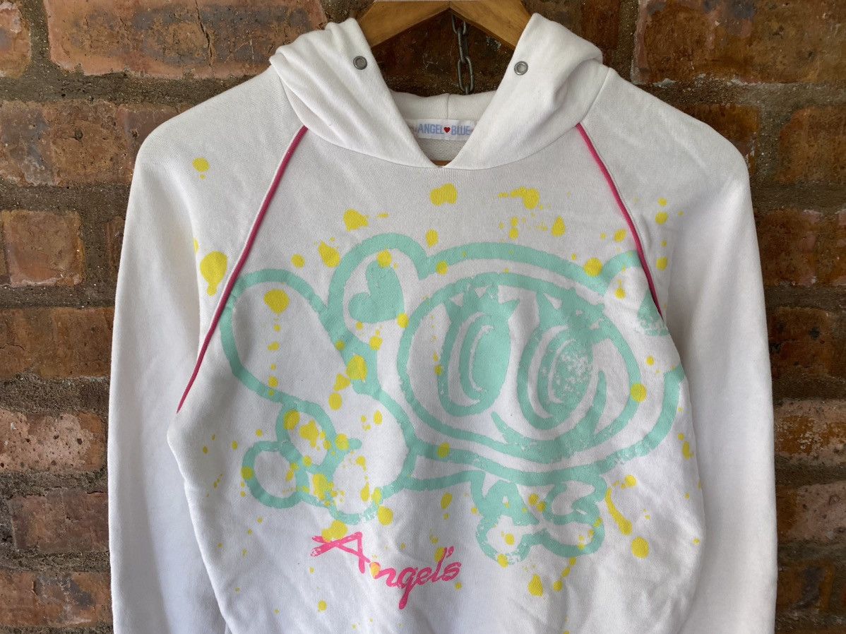 Angel Blue 🔥1990s iconic pop logo contra stitch hoodie Size S / US 4 / IT 40 - 3 Thumbnail