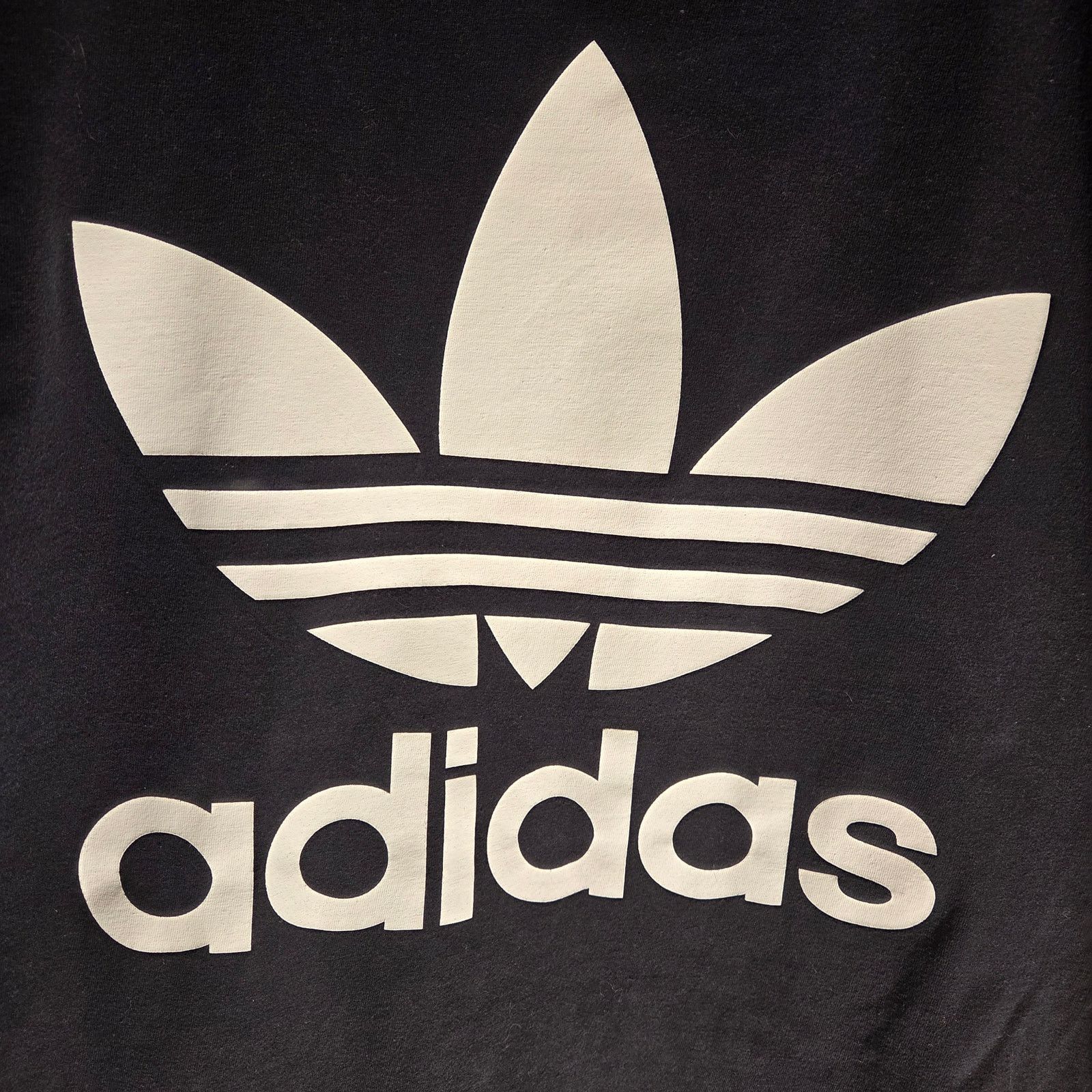 Adidas Vintage Adidas Large Black T-Shirt with White Logo - Boys Size US L / EU 52-54 / 3 - 5 Thumbnail