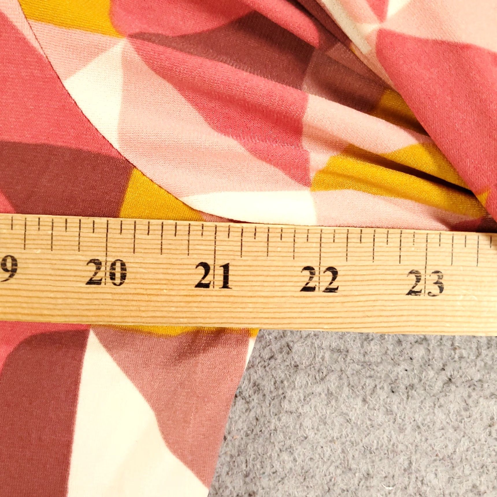 Vintage Eloquii Maxi Dress Women's 16 Orange White Red Geometric Knit Long Sleeve Round Neck Keyhole Neck Stretch Pullover Casual Travel Party/Cocktail Size XXL / US 16-18 / IT 52-54 - 3 Thumbnail