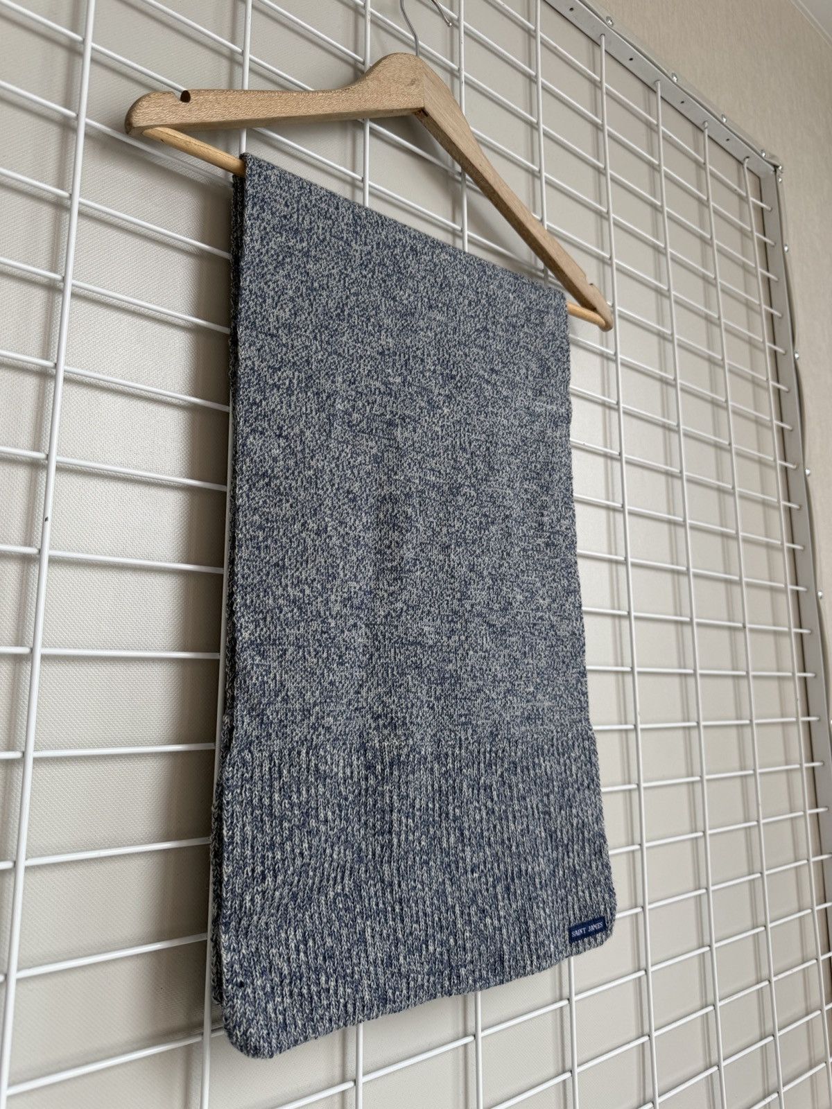 Saint James Saint James Melange Wool Knitted Scarf Unisex Ribbed Muffler Size ONE SIZE - 3 Thumbnail