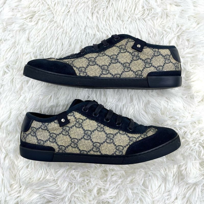 Gucci Gucci Blue Leather Casual Sneakers Size US 6.5 / EU 39-40 - 4 Thumbnail