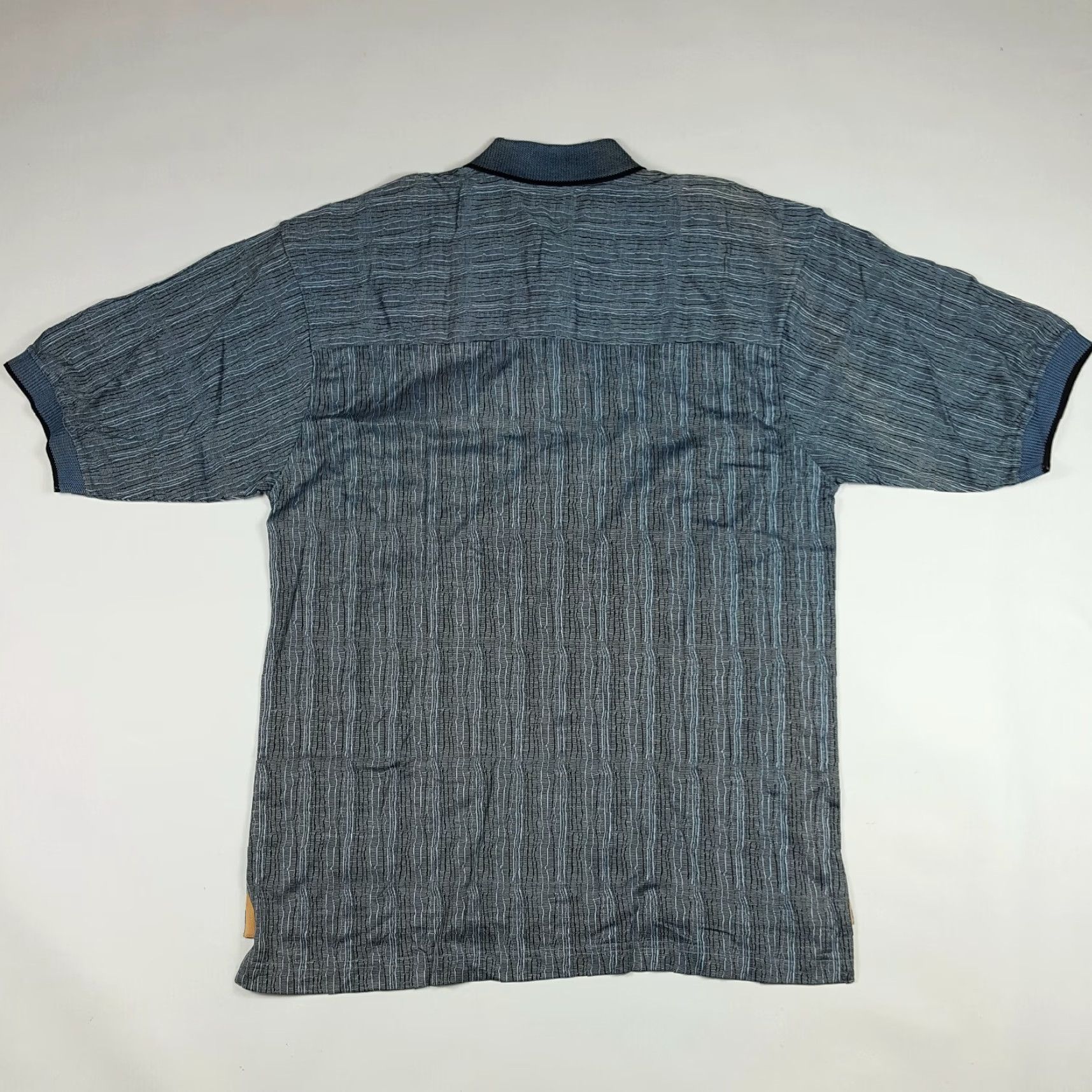Vintage VINTAGE Jamie Sadock Polo Shirt Golf Casual Retro 90s Blue Large Mens Short Sleeve Shirt Polo Button Closure Collared Geometric Knit Cotton Size US L / EU 52-54 / 3 - 5 Thumbnail