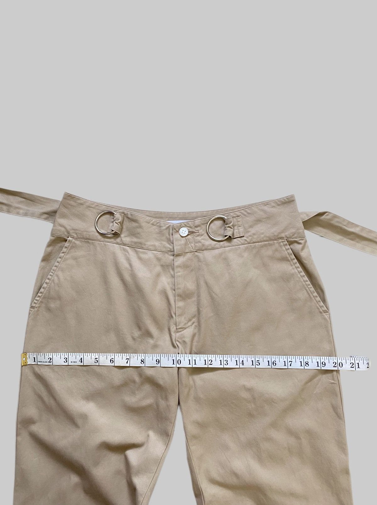 Nepenthes Nepenthes Khaki Tie-Waist Chino Trousers Size 32" / US 10 / IT 46 - 7 Thumbnail