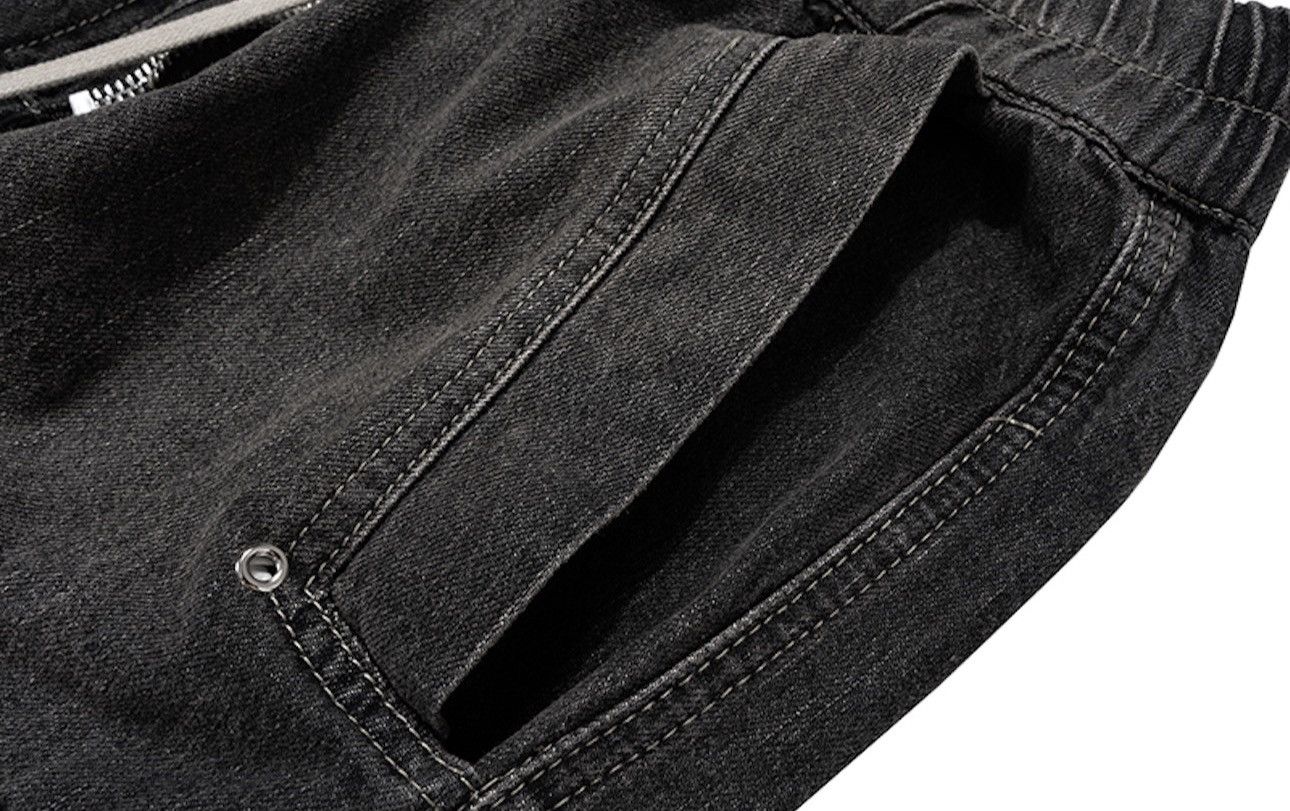 Designer × Japanese Brand × Jean Hombre Drawstring Elastic Baggy Cargo Jeans y2k Size US 34 / EU 50 - 8 Thumbnail
