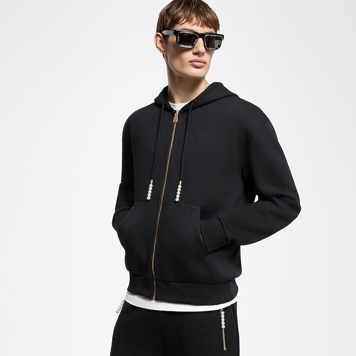 Louis Vuitton Embroidered Zipped Jersey Hoodie Size US XS / EU 42 / 0 - 3 Thumbnail