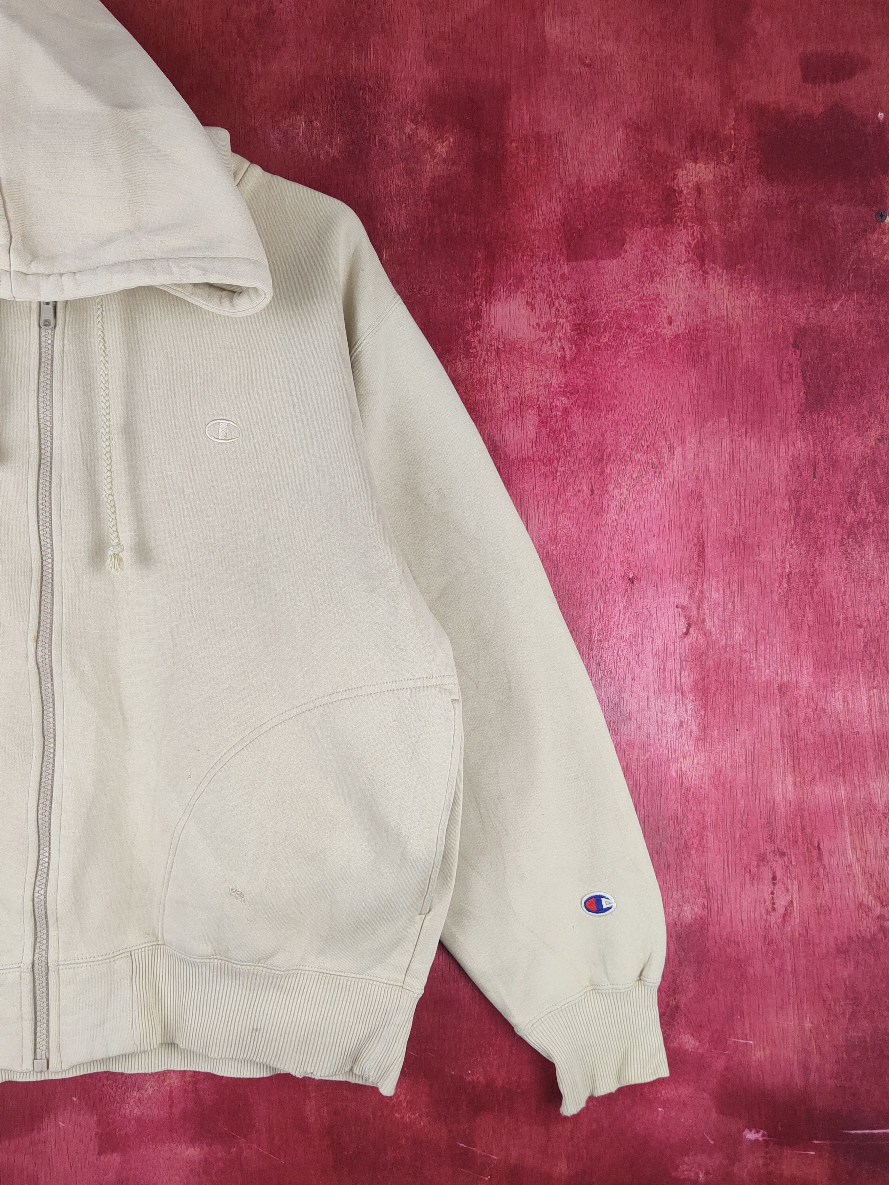 Champion × Japanese Brand × Vintage Champion Cream Hoodie Sweaters vintage #S1559 Size US M / EU 48-50 / 2 - 6 Thumbnail