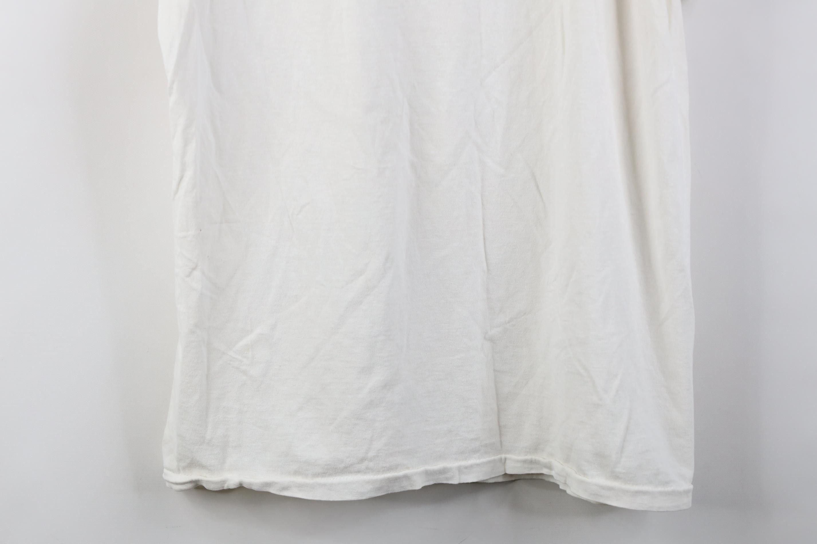Hanes Vtg 80s 90s Hanes Blank Cotton Short Sleeve T-Shirt USA Size US L / EU 52-54 / 3 - 3 Thumbnail