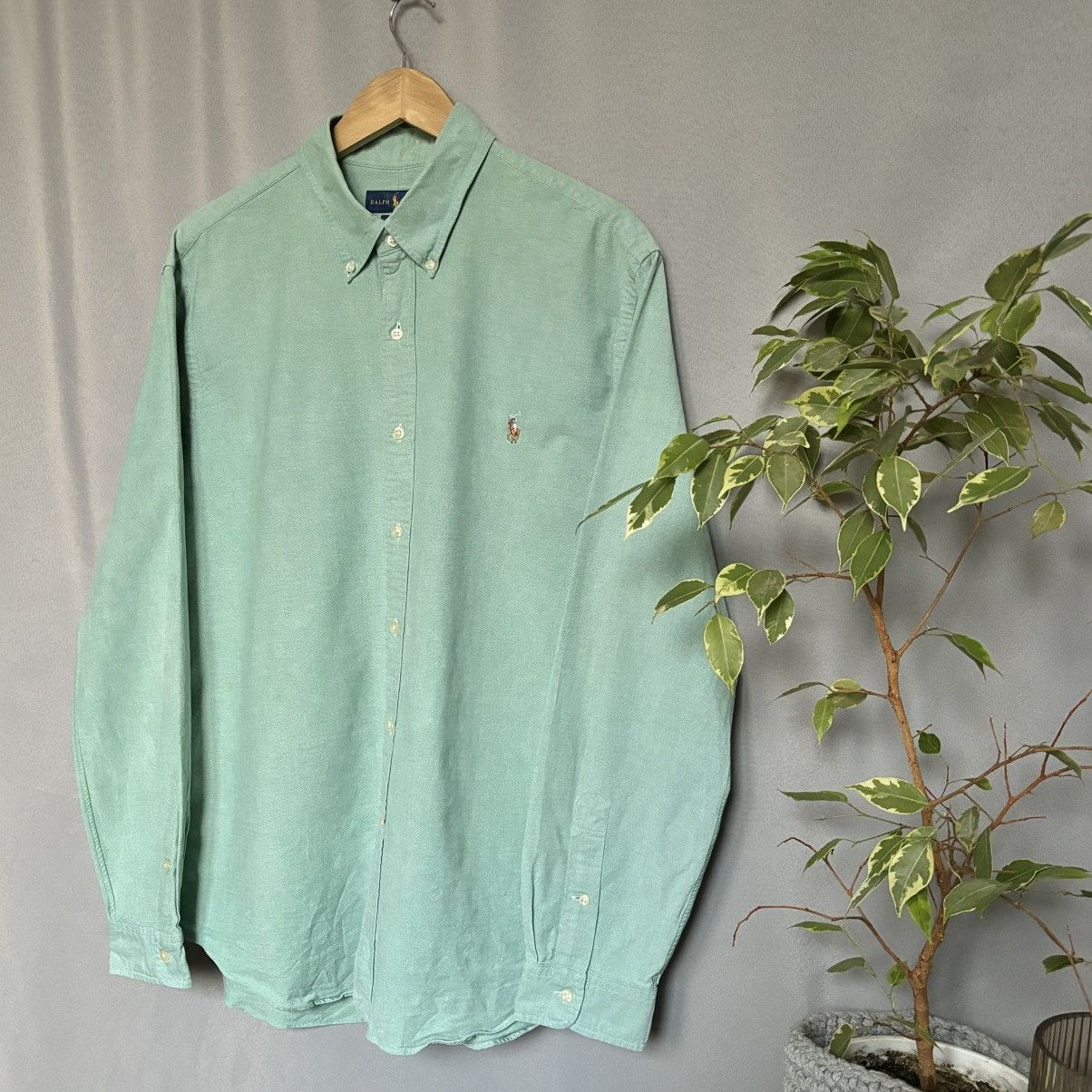 Polo Ralph Lauren Polo Ralph Lauren slim fit stretch Oxford shirt xxl green Size US XXL / EU 58 / 5 - 7 Thumbnail