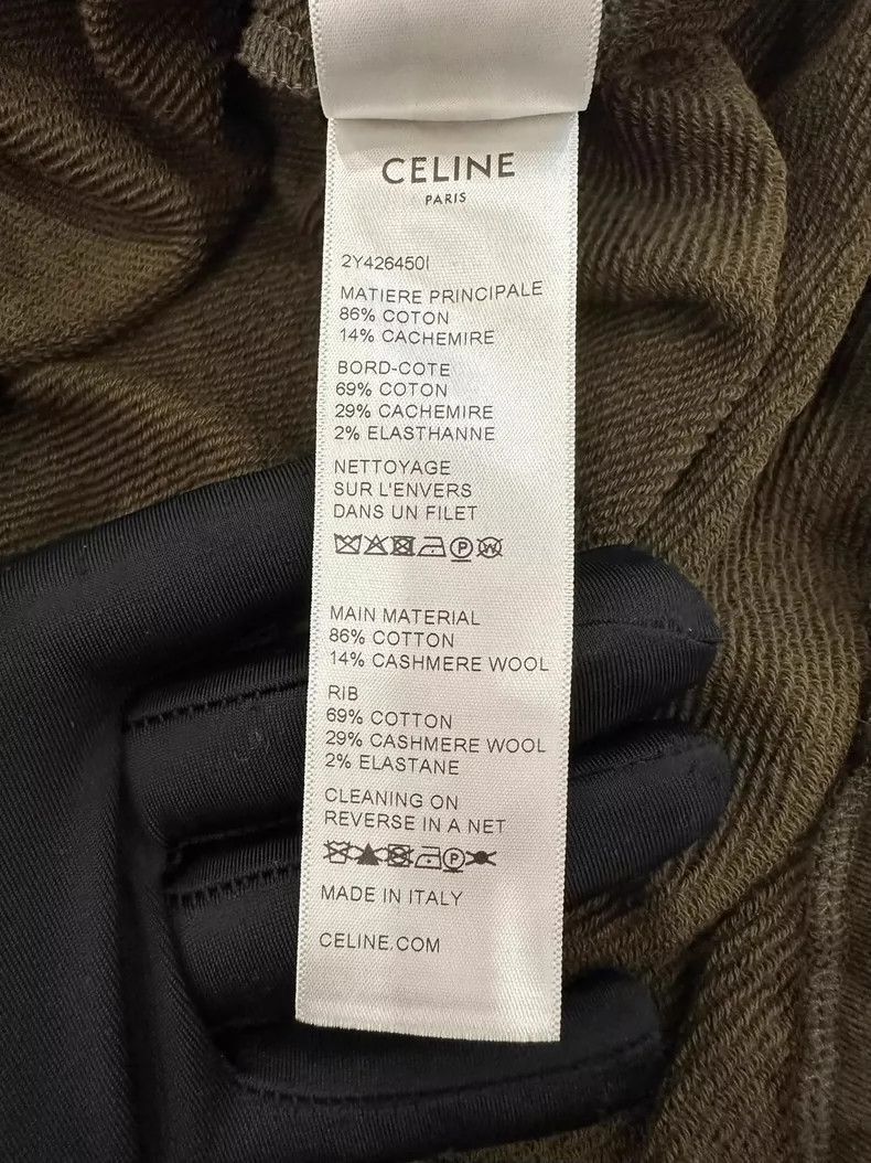 Celine Celine Green Logo Hoodie with Drawstrings Size US XS / EU 42 / 0 - 7 Thumbnail