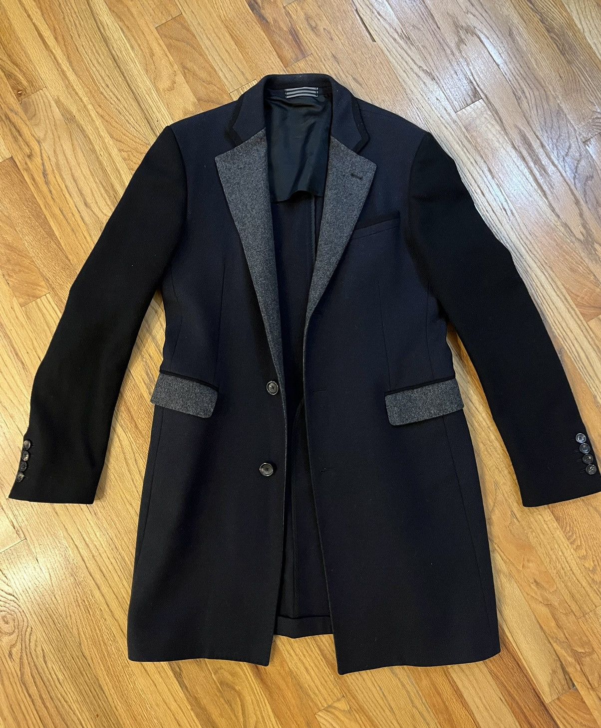 Moschino Moschino Men’s Wool Two Tone Coat Size US M / EU 48-50 / 2 - 1 Thumbnail