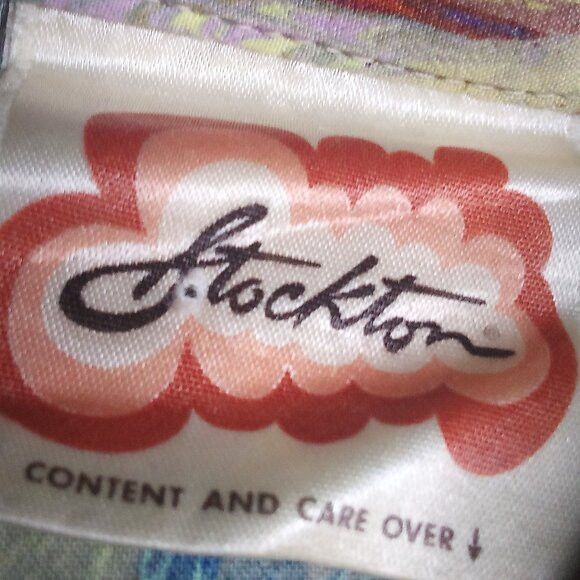 Other Vintage Stockton Abstract Strokes Polyester Disco Shirt Size US L / EU 52-54 / 3 - 4 Thumbnail