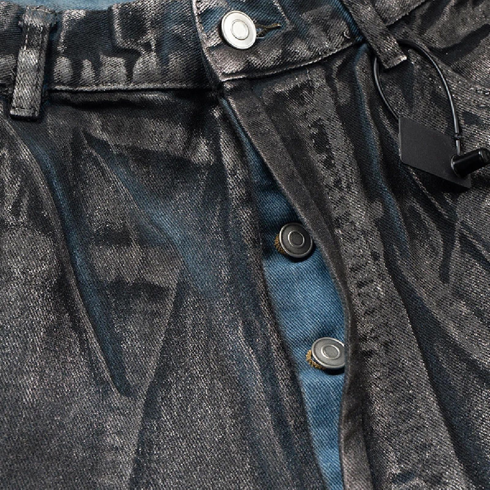 Japanese Brand Black Diamond Wax Denim Jeans Size US 32 / EU 48 - 10 Thumbnail