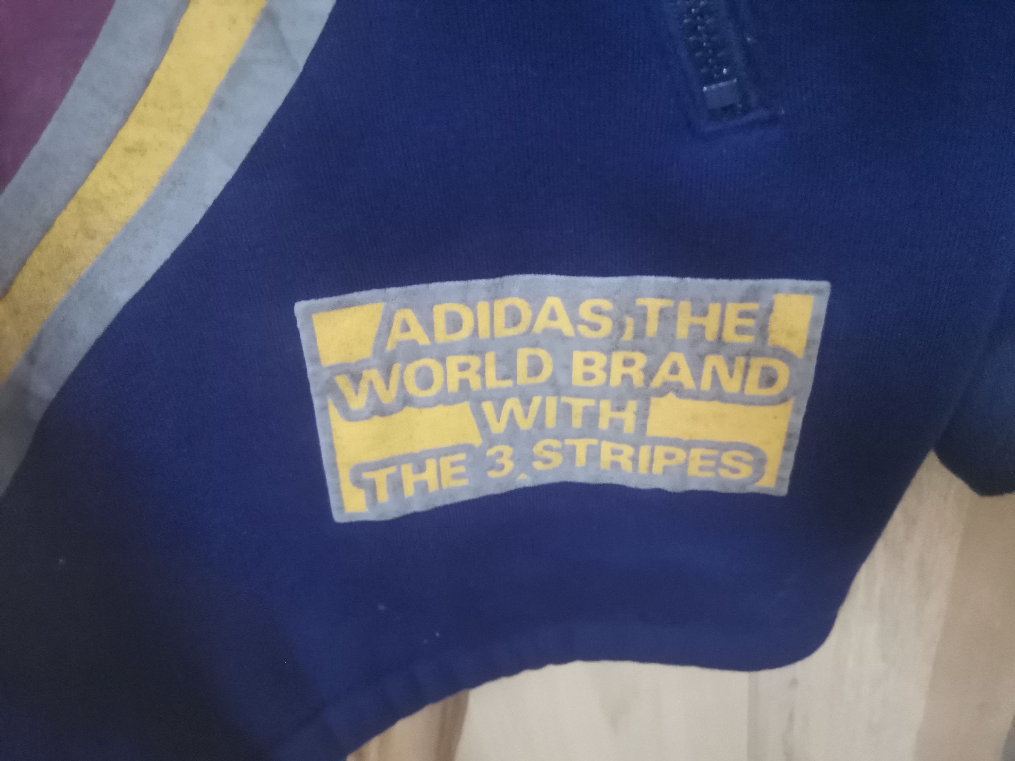 Adidas × Vintage vintage Adidas jacket hoodies three stripes Size US L / EU 52-54 / 3 - 7 Thumbnail