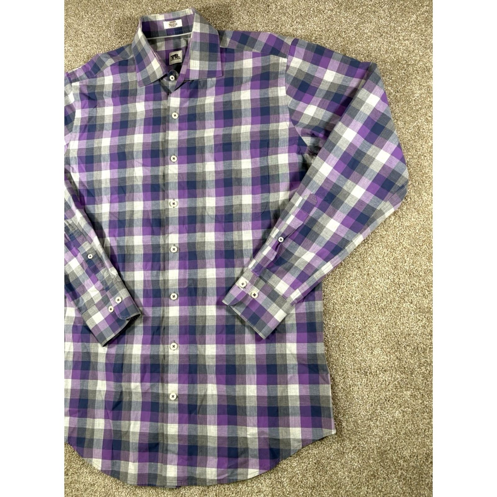 Peter Millar Peter Millar Purple Plaid Long Sleeve Button-Down Shirt Cotton • Men’s M Size US M / EU 48-50 / 2 - 3 Thumbnail