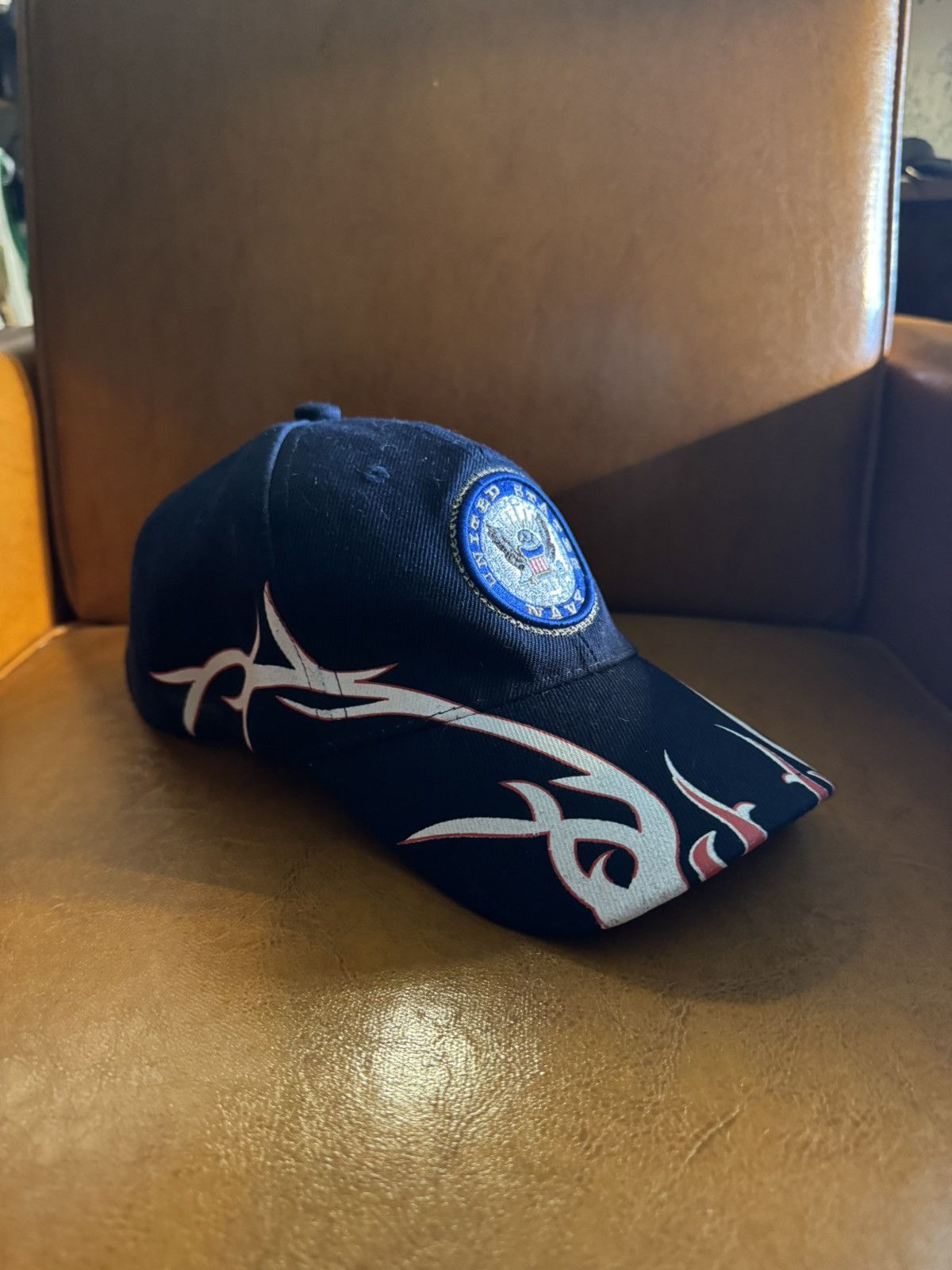 Other Vintage Y2K Black/Red Flame Cap Hat Size ONE SIZE - 3 Thumbnail