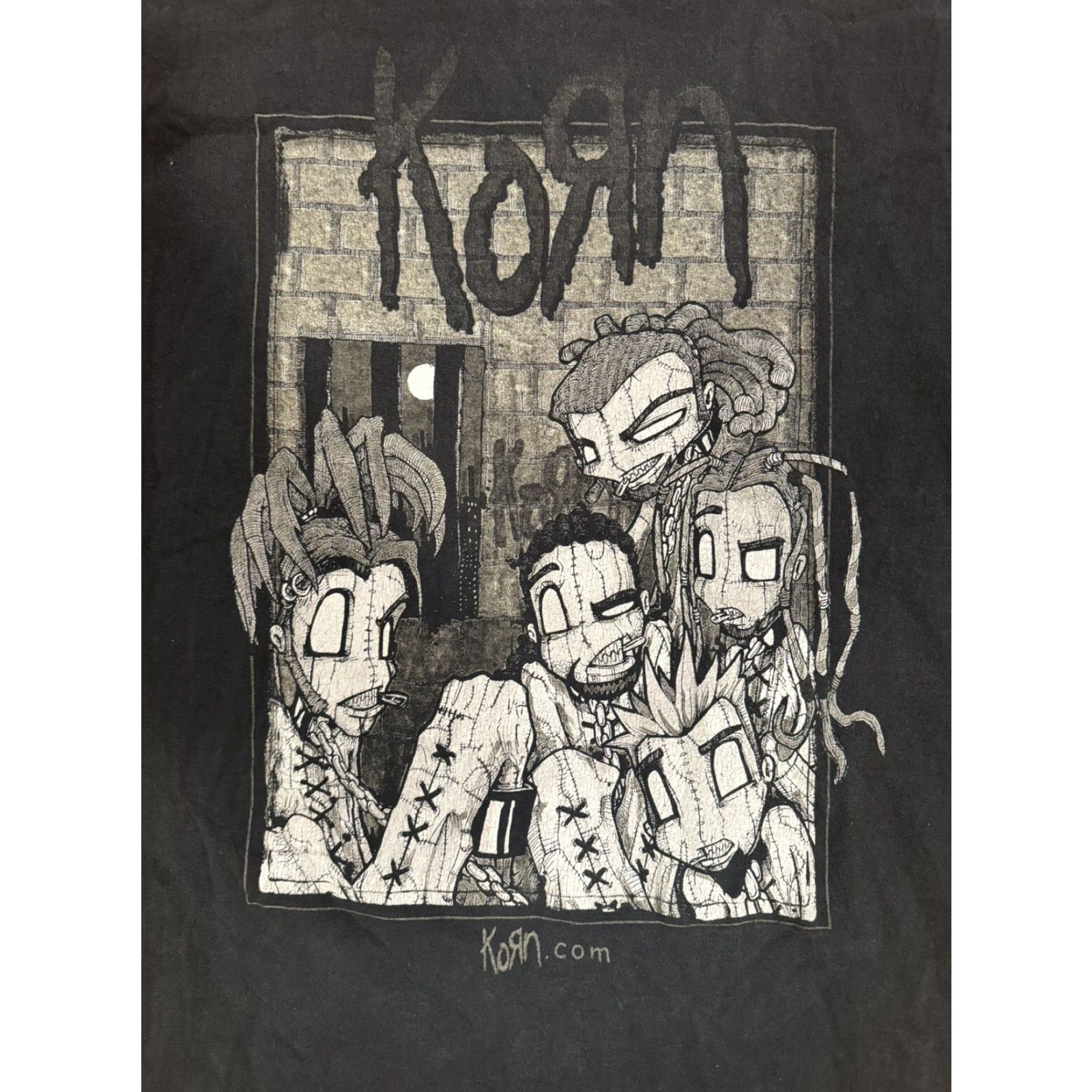 AAA VINTAGE Korn T-Shirt 2000s Nu Metal Rap Goth Band Sick Twisted Tour Size 2XL Black Mens Graphic Tee Band Tee 28-29” Shawl to Hem Size US XXL / EU 58 / 5 - 5 Thumbnail