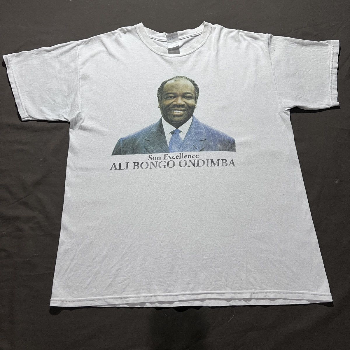 Vintage Y2K Ali Bongo President of Gabon black history Tee L Faded Size US L / EU 52-54 / 3 - 2 Thumbnail