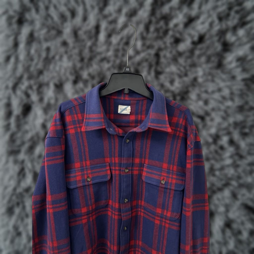 Vintage FAIR HARBOR Dunewood Flannel Shirt Womens XL Blue Red Plaid Button-Up Size XL / US 12-14 / IT 48-50 - 1 Thumbnail