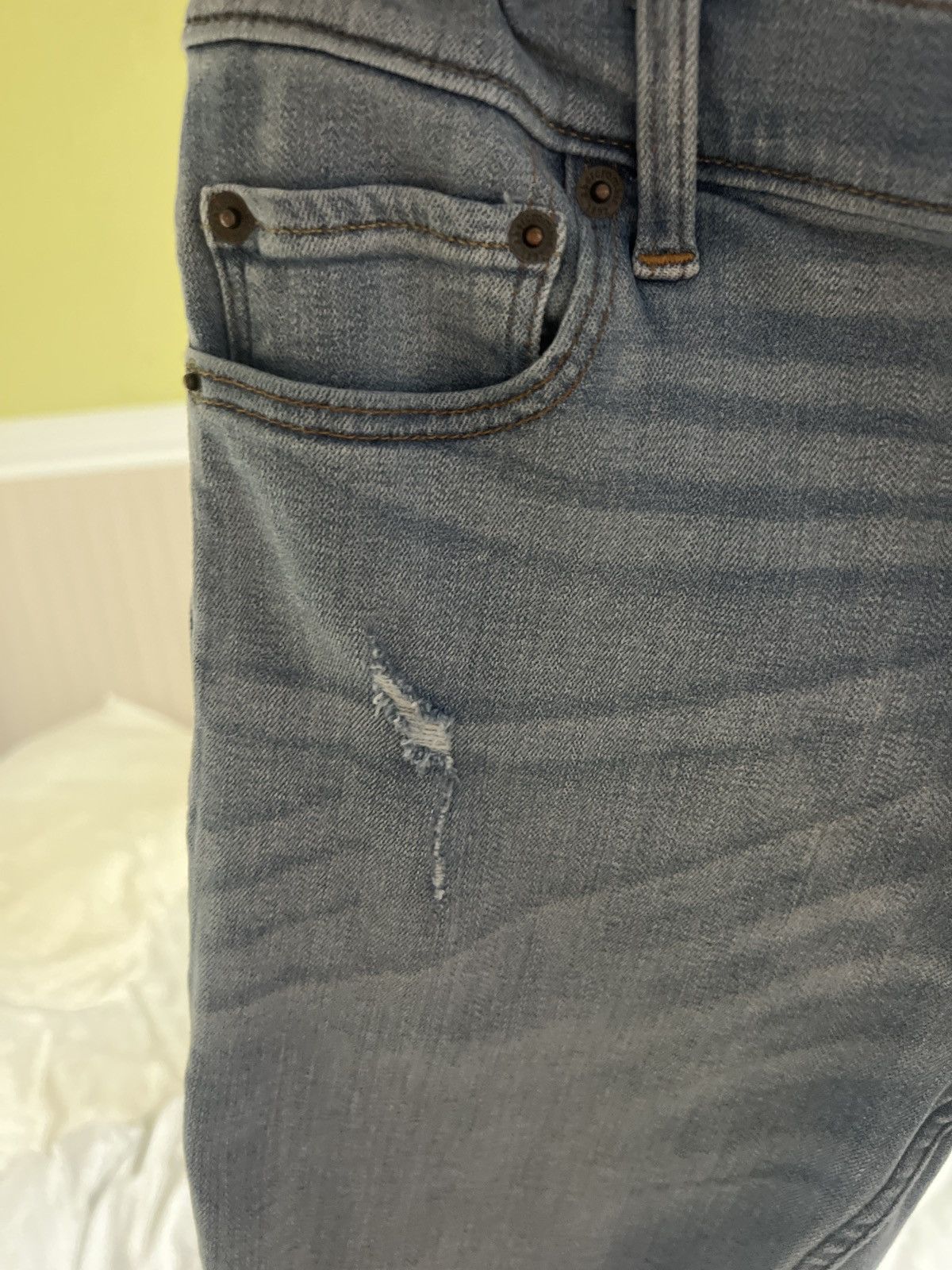Other Super Skinny Blue Jeans W/ Rips Size US 29 - 4 Thumbnail