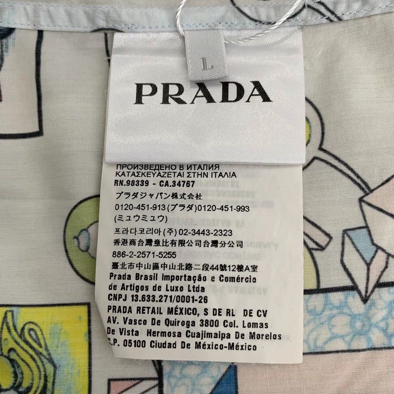 Prada PradaCartoon Series Multi-color Cartoon Printed Cotton Lape Size US L / EU 52-54 / 3 - 6 Thumbnail