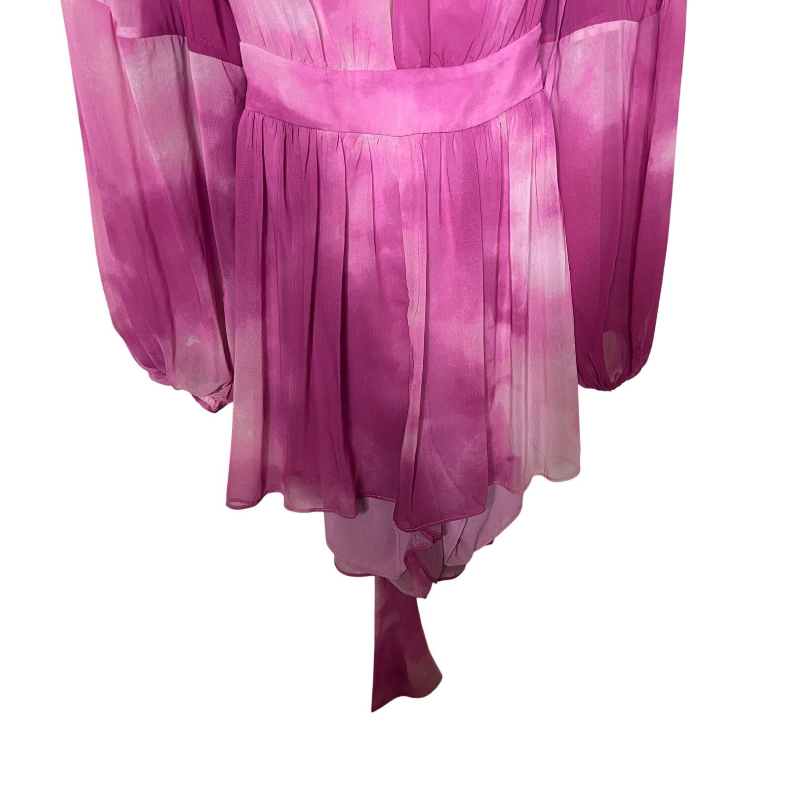 Other TOCCIN X RTR Pink Tie Dye Lightweight open back Romper sz 10 Size 32" / US 10 / IT 46 - 5 Thumbnail