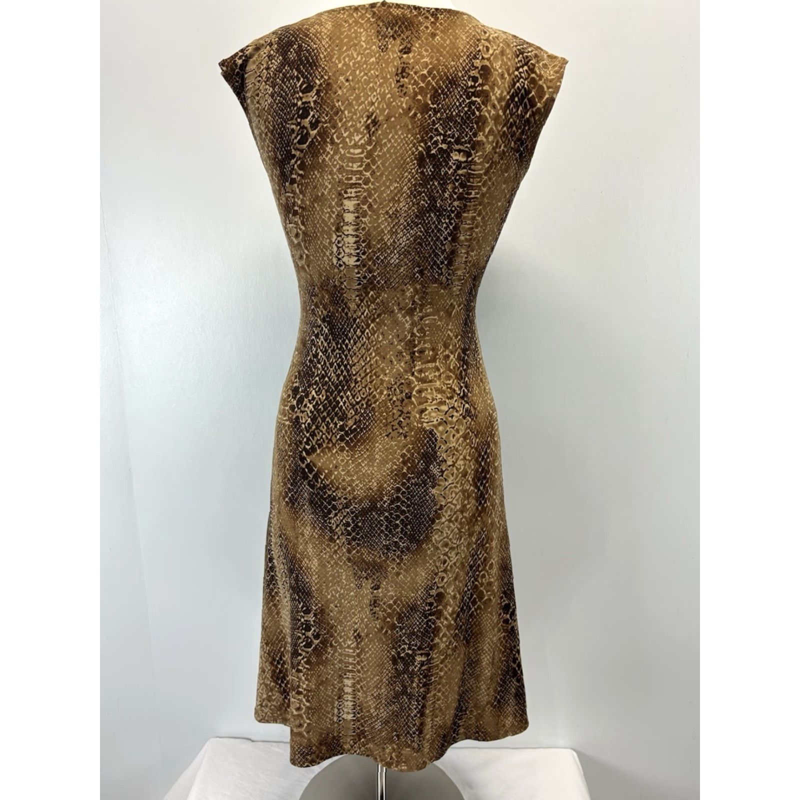 Ralph Lauren Lauren Ralph Lauren Faux Wrap Jersey Dress Sz Small Women’s Sleeveless Python Size S / US 4 / IT 40 - 3 Thumbnail