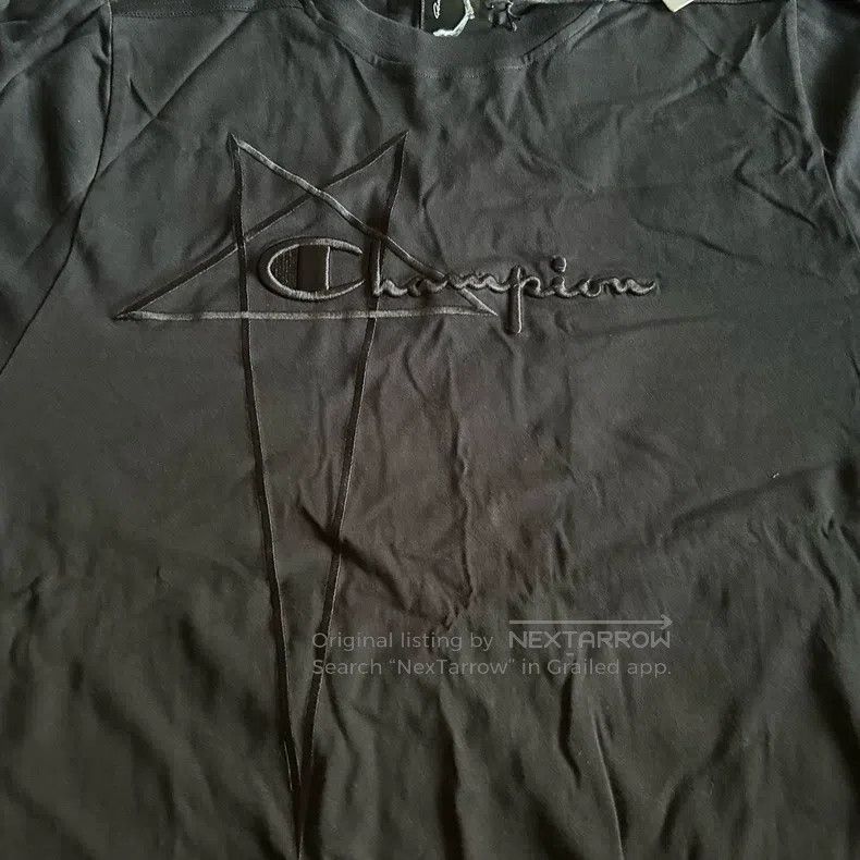 Rick Owens RICK OWENS Black pure cotton round-neck loose T-shirt Size US L / EU 52-54 / 3 - 3 Thumbnail