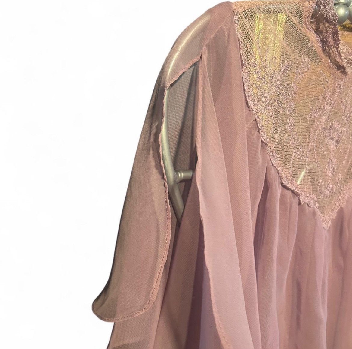 Other True vintage 70s dress with lace collar Size L / US 10 / IT 46 - 4 Thumbnail