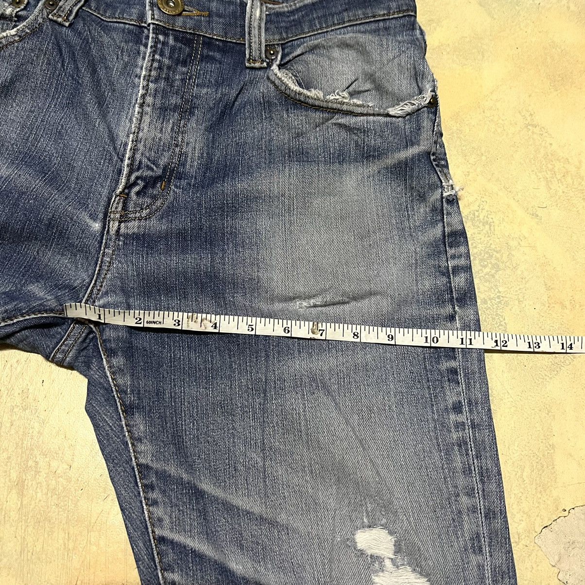 Japanese Brand Vintage Bobson Distressed Blue Denim Jeans Size US 34 / EU 50 - 11 Thumbnail