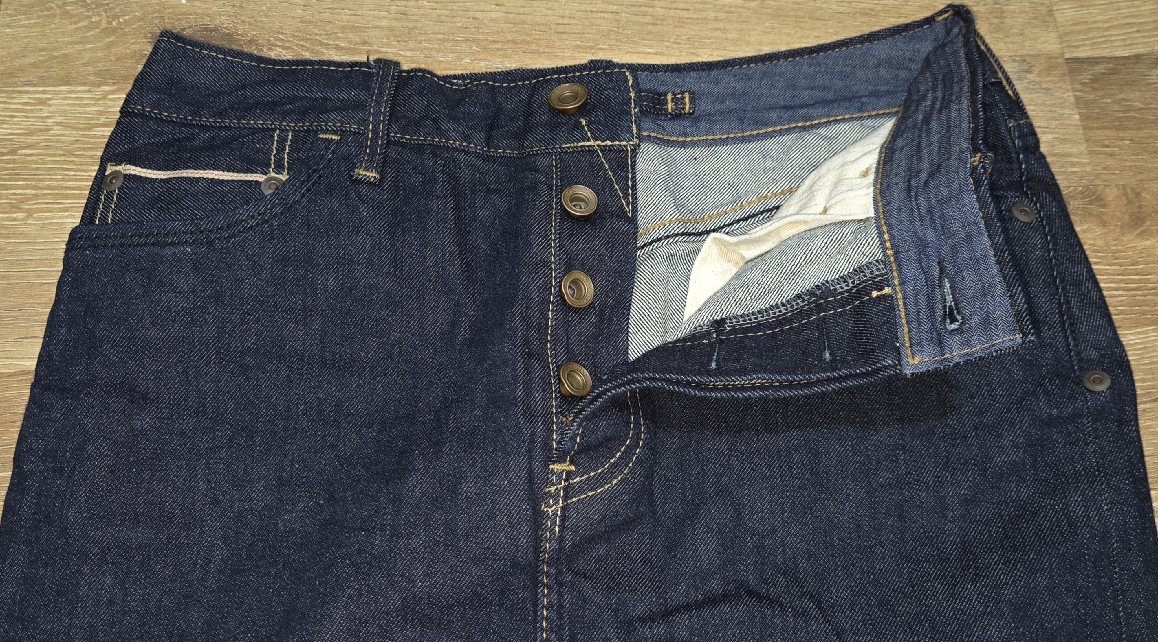 GOA Vintage GOA Nimes Japan Midi Denim Selvedge Pencil Skirt Size 28" / US 6 / IT 42 - 4 Thumbnail