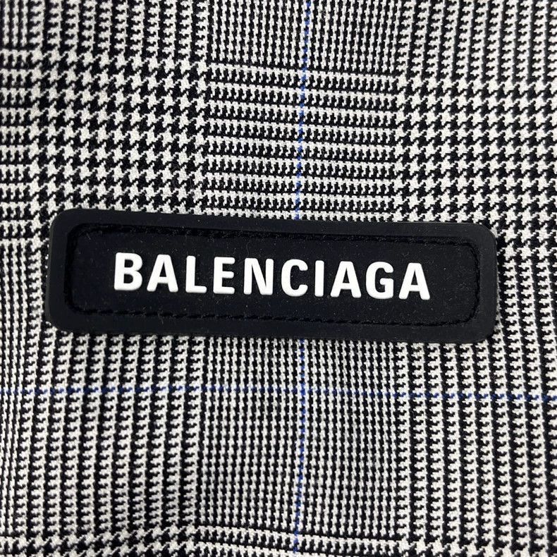 Balenciaga Balenciaga grey checkered classic logo wool thin suit jacke Size US M / EU 48-50 / 2 - 8 Thumbnail