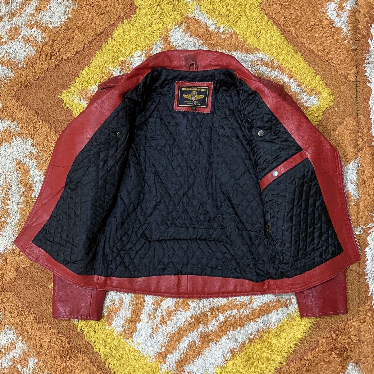 Genuine Leather 🔥Morgan Memphis Belle double collar biker jacket Size US M / EU 48-50 / 2 - 13 Thumbnail