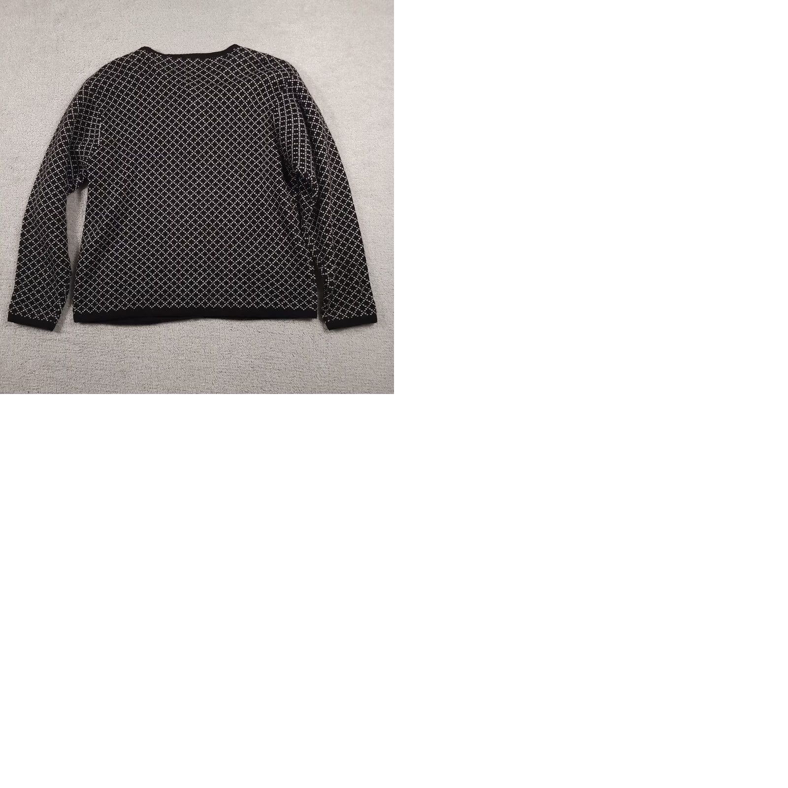 Vintage VINTAGE Crystal-Kobe Sweater Cardigan Womens Large Black White Pockets Knit Gold Buttons 90s Womens Size L / US 10 / IT 46 - 9 Thumbnail