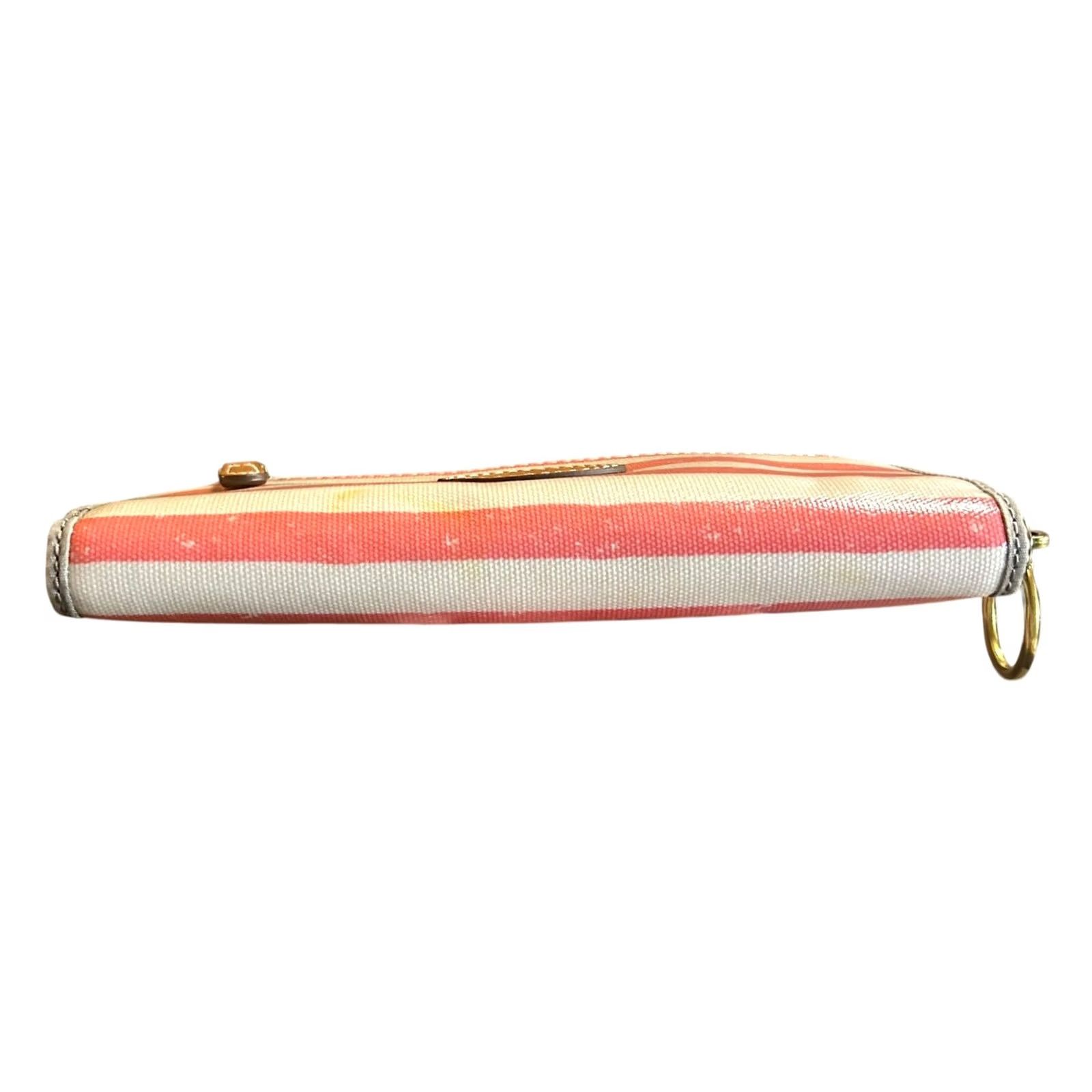Fossil Fossil Wallet Women’s Full Zip Coral Multi Pink Striped NWOT W/Defects Size ONE SIZE - 6 Thumbnail