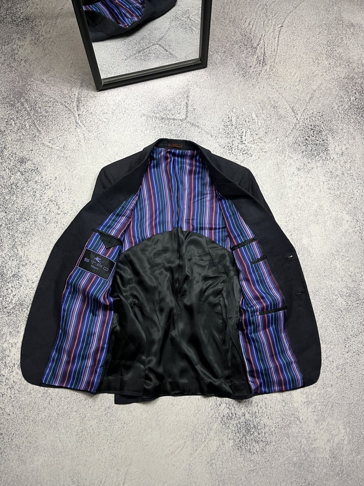 Etro ETRO Suit Blazer Coat Jacket Pants Acetat Silk Luxury Sz 48 Size 48R - 7 Thumbnail