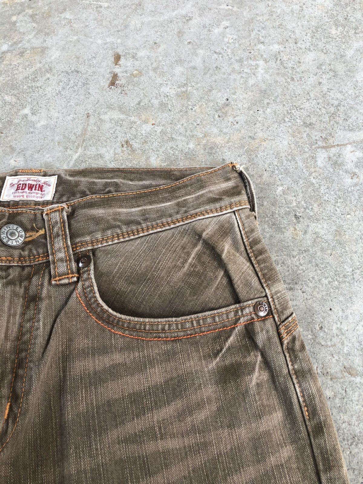 If Six Was Nine Japanese Edwin Exclusive Flared Jeans Bootcut Distressed Size US 31 - 15 Thumbnail