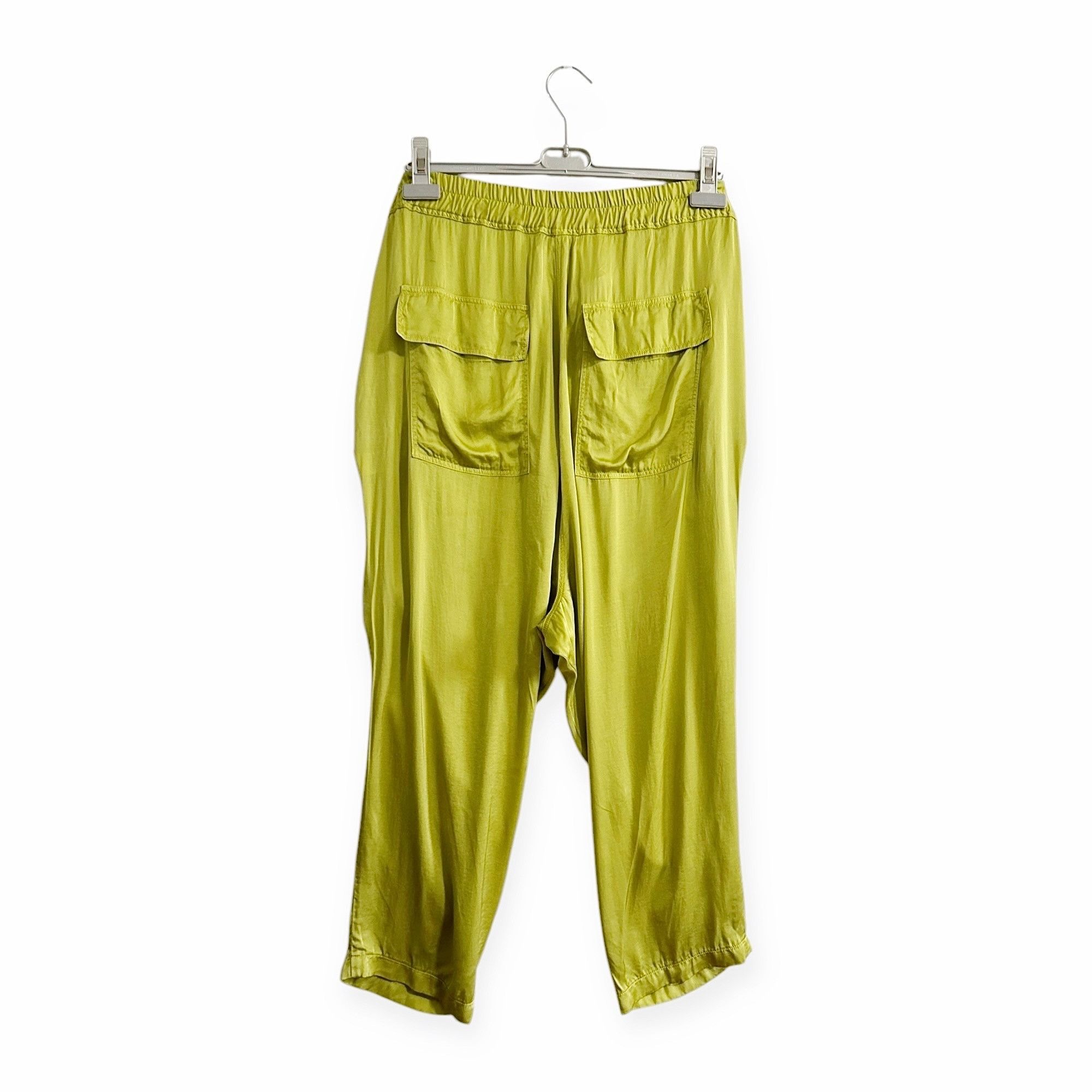 Nili Lotan Nili Lotan Safi Rayon Pant In Kiwi, Size L, Color Yellow, N Size 32" / US 10 / IT 46 - 2 Thumbnail