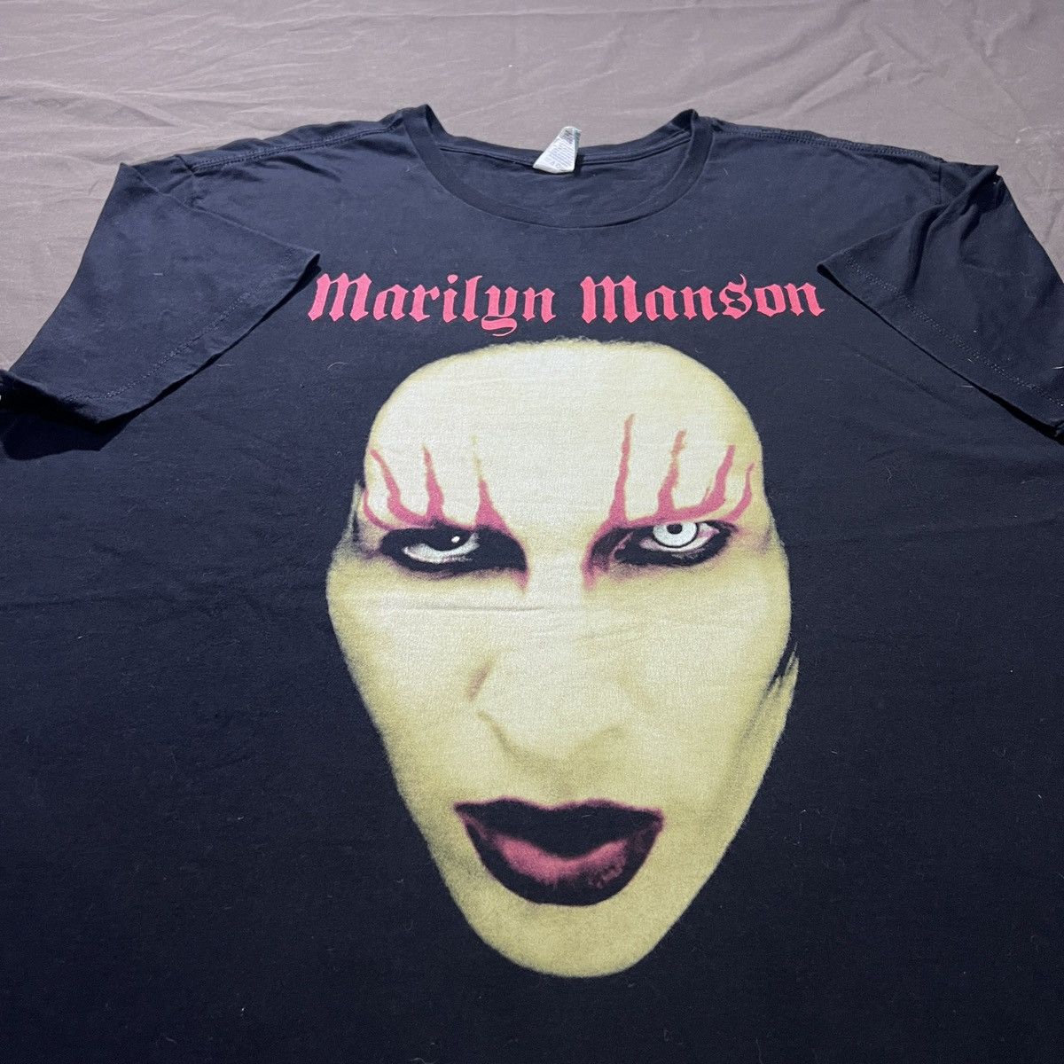 Band Tees Vintage Y2K Marilyn Manson Tee 2XL Industrial metal Big Face Size US XXL / EU 58 / 5 - 2 Thumbnail