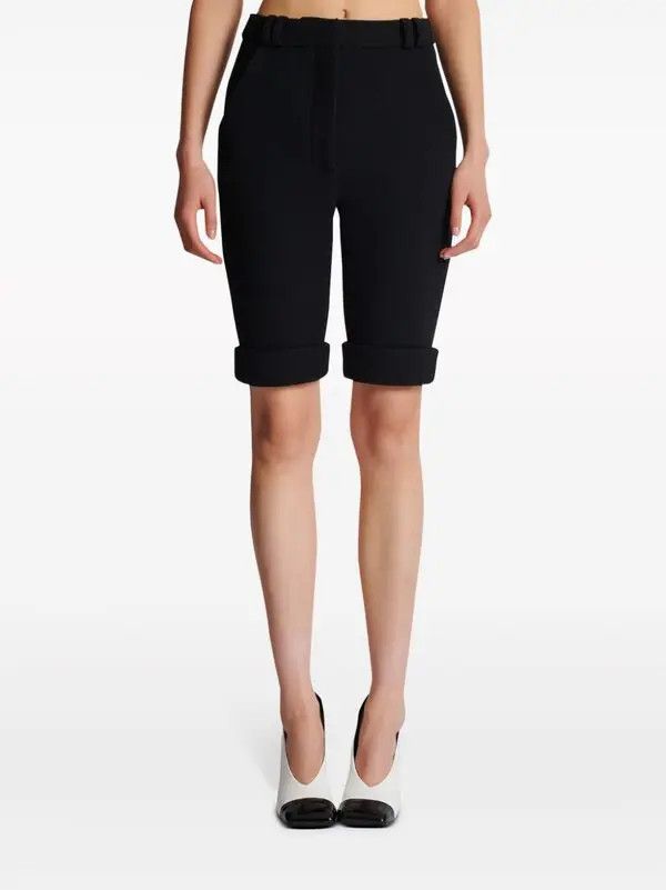 Balmain o1s1wg110825 High Rise Cycling Shorts in Black Size 27" / US 4 / IT 40 - 5 Thumbnail