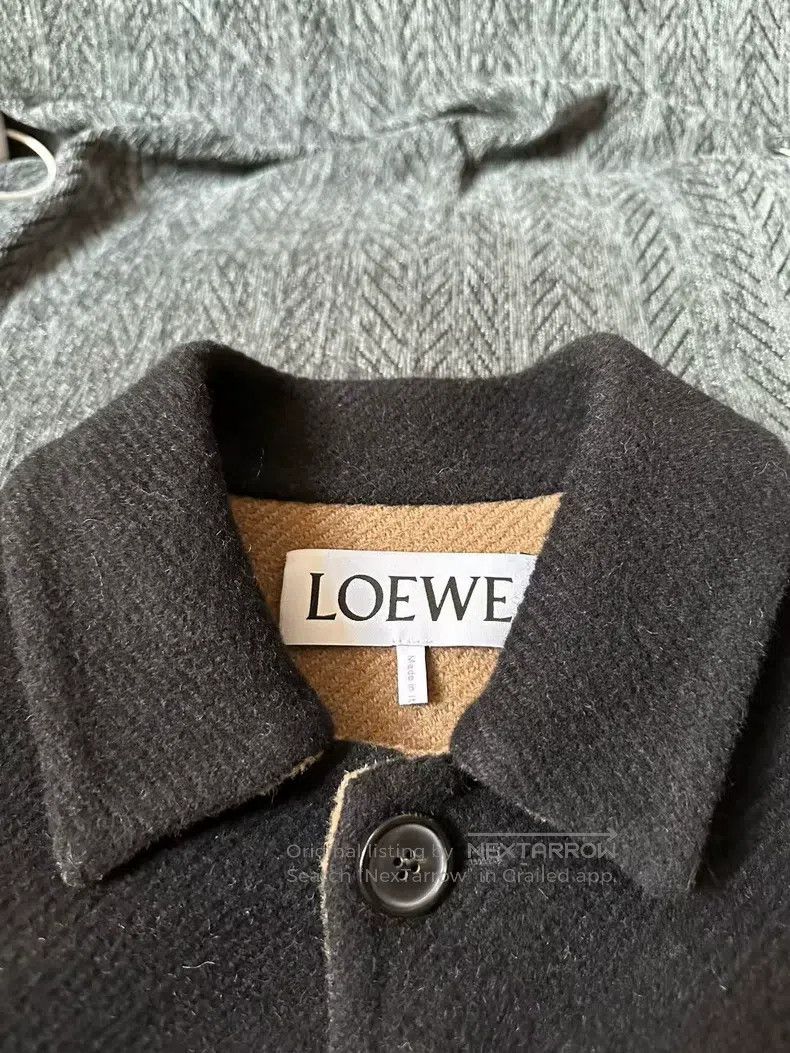 Loewe Loewe Leather Patch Wool Coat Size M / US 6-8 / IT 42-44 - 4 Thumbnail