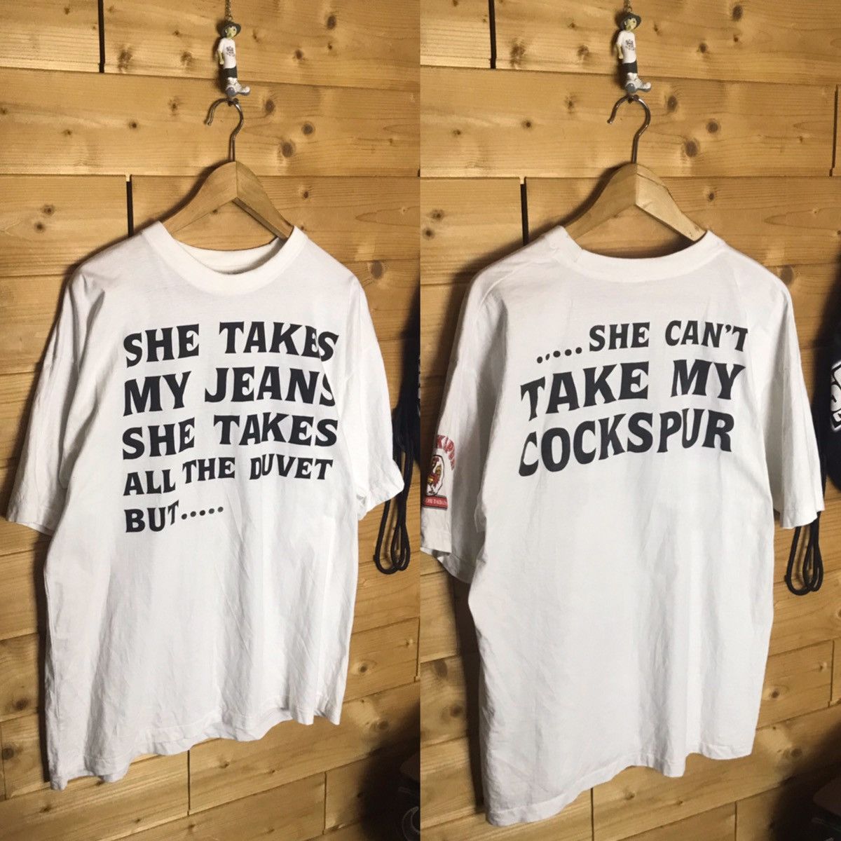 Vintage Vintage 90’s Cockspure single stitch t-shirt Size US XL / EU 56 / 4 - 1 Thumbnail