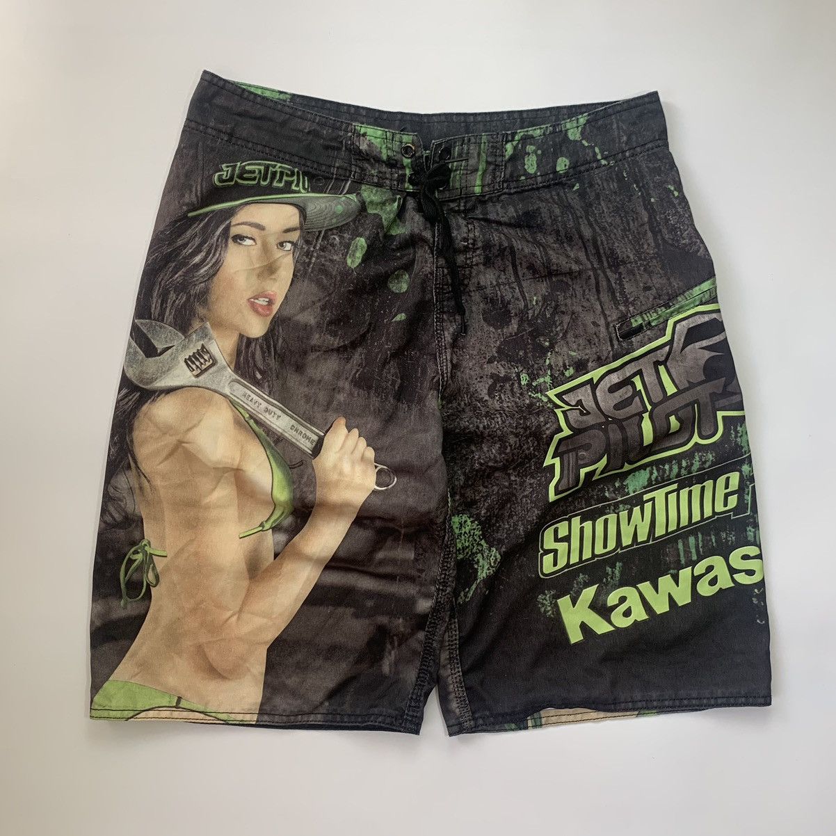 Other Vintage Kawasaki Racing Shorts Size US 33 - 1 Thumbnail