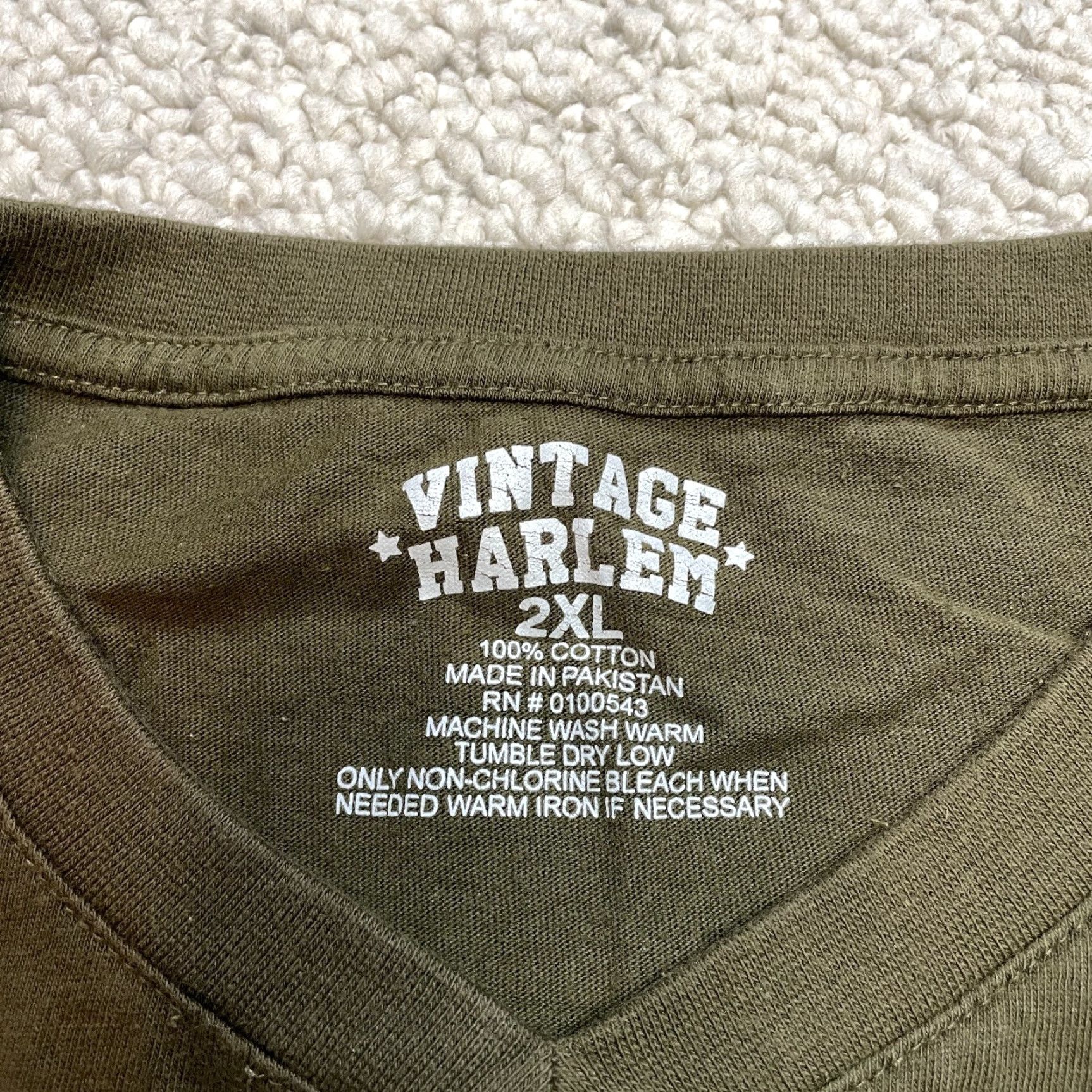 Vintage VINTAGE Harlem Shirt Mens 2XL Green Solid Crew Cotton Short Sleeve Adult Size US XXL / EU 58 / 5 - 3 Thumbnail