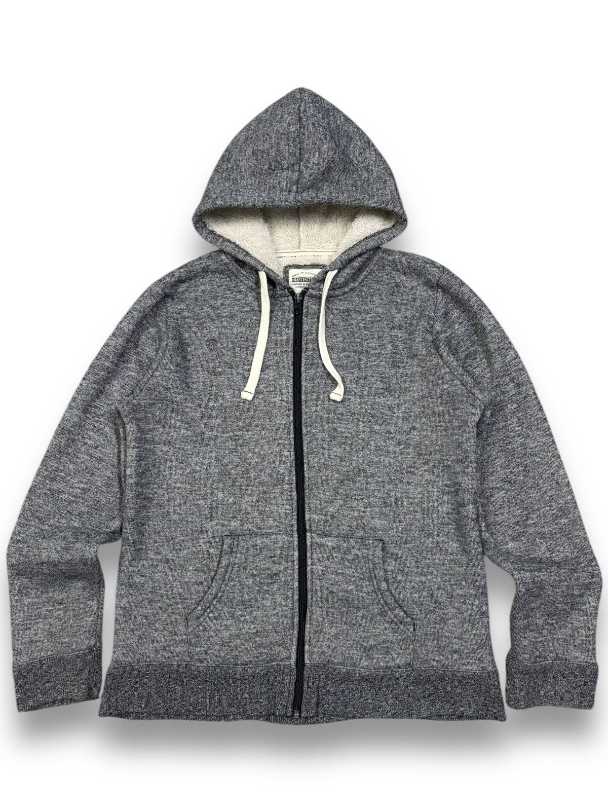 Japanese Brand Japanese Brand Anti Label Jean Sherpa Lined Full Zip Hoodie Size L / US 10 / IT 46 - 1 Thumbnail