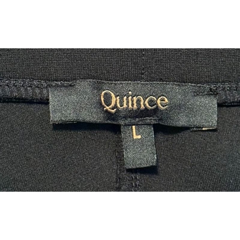 Quince Quince Pants Women Large Black Stretch Ankle Minimalist Size 32" / US 10 / IT 46 - 6 Thumbnail