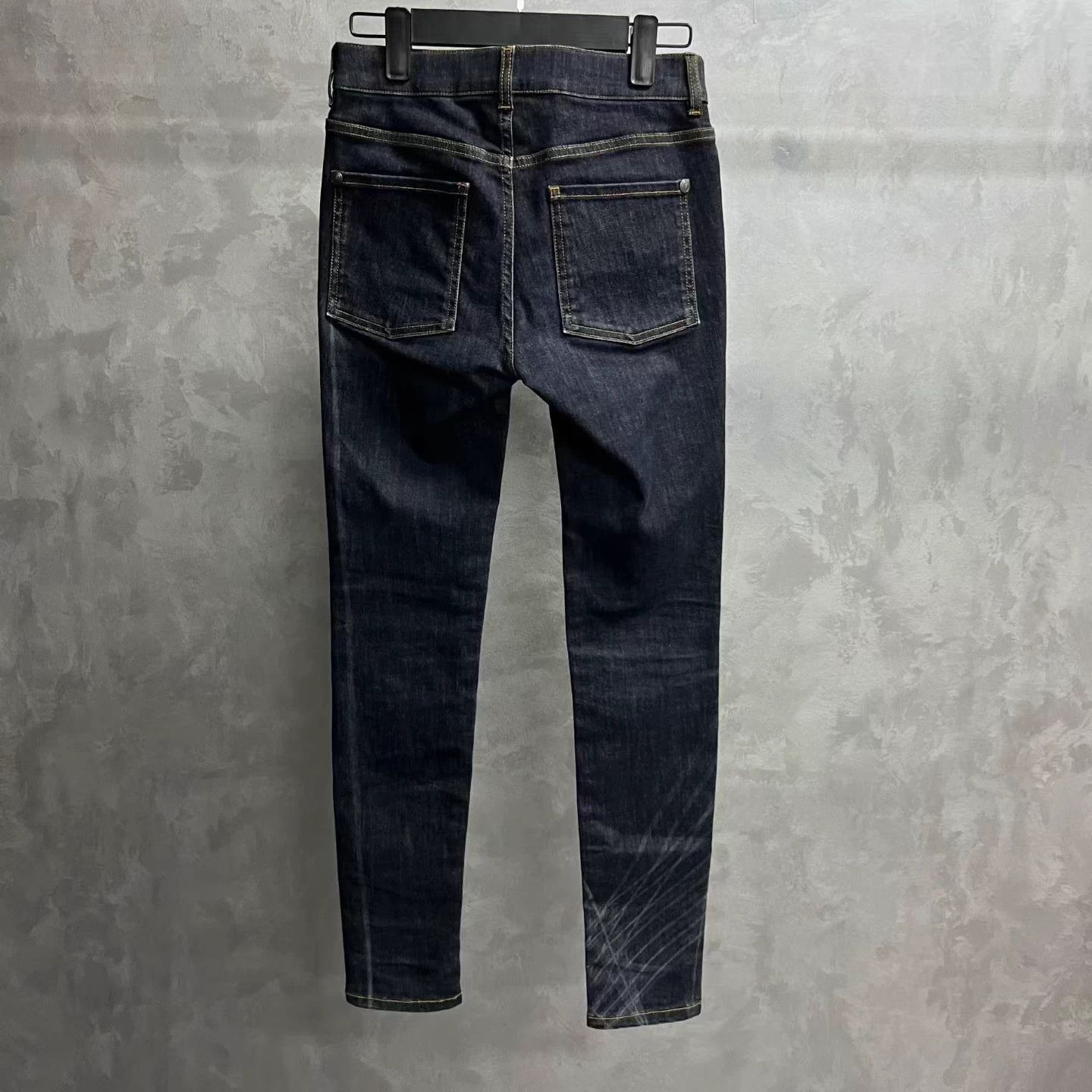 Chanel Chanel navy blue striped print mid-rise casual jeans Size US 34 / EU 50 - 2 Thumbnail