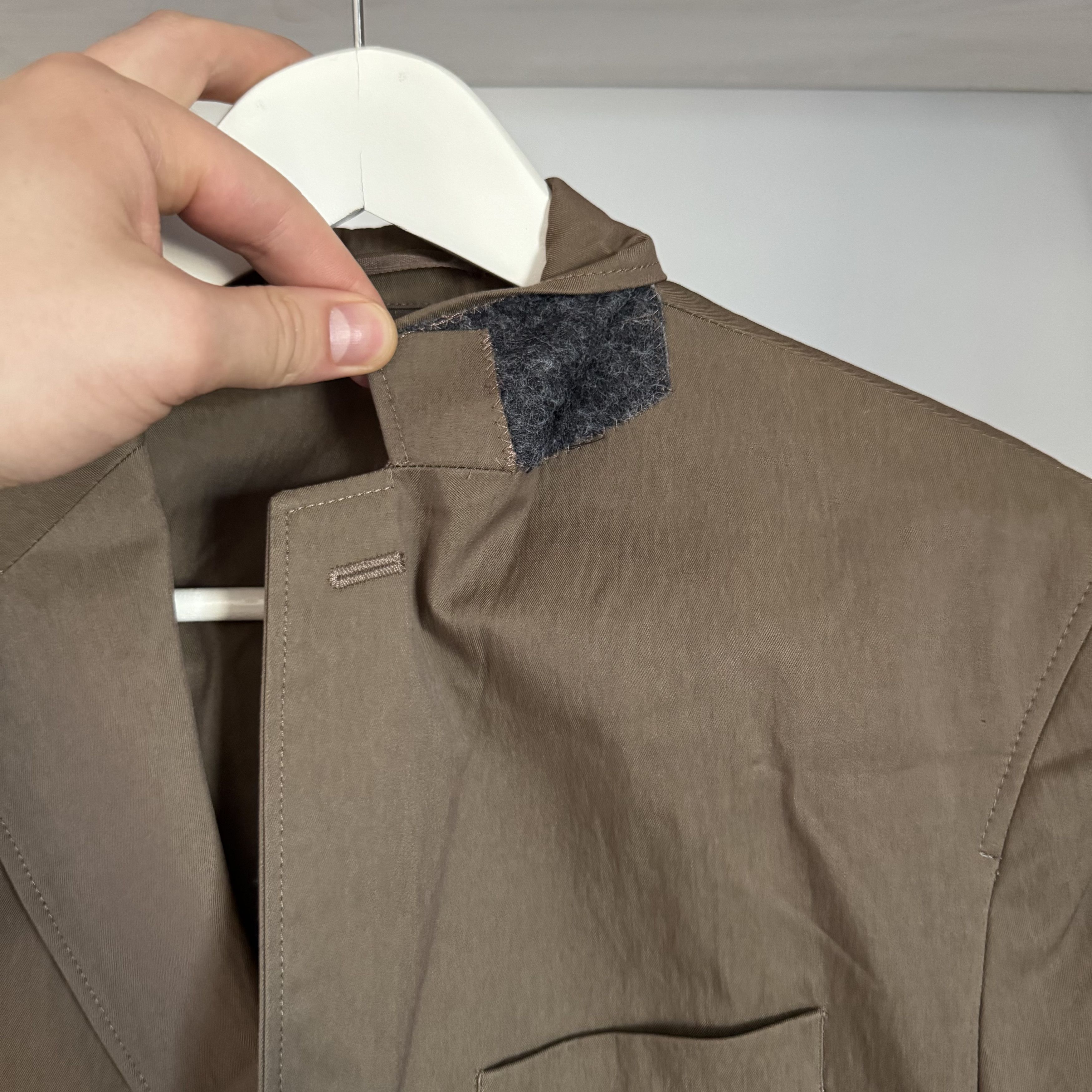 ARKET BESTE 319 Italy Cotton Nylon Twill Brown Blazer Jacket