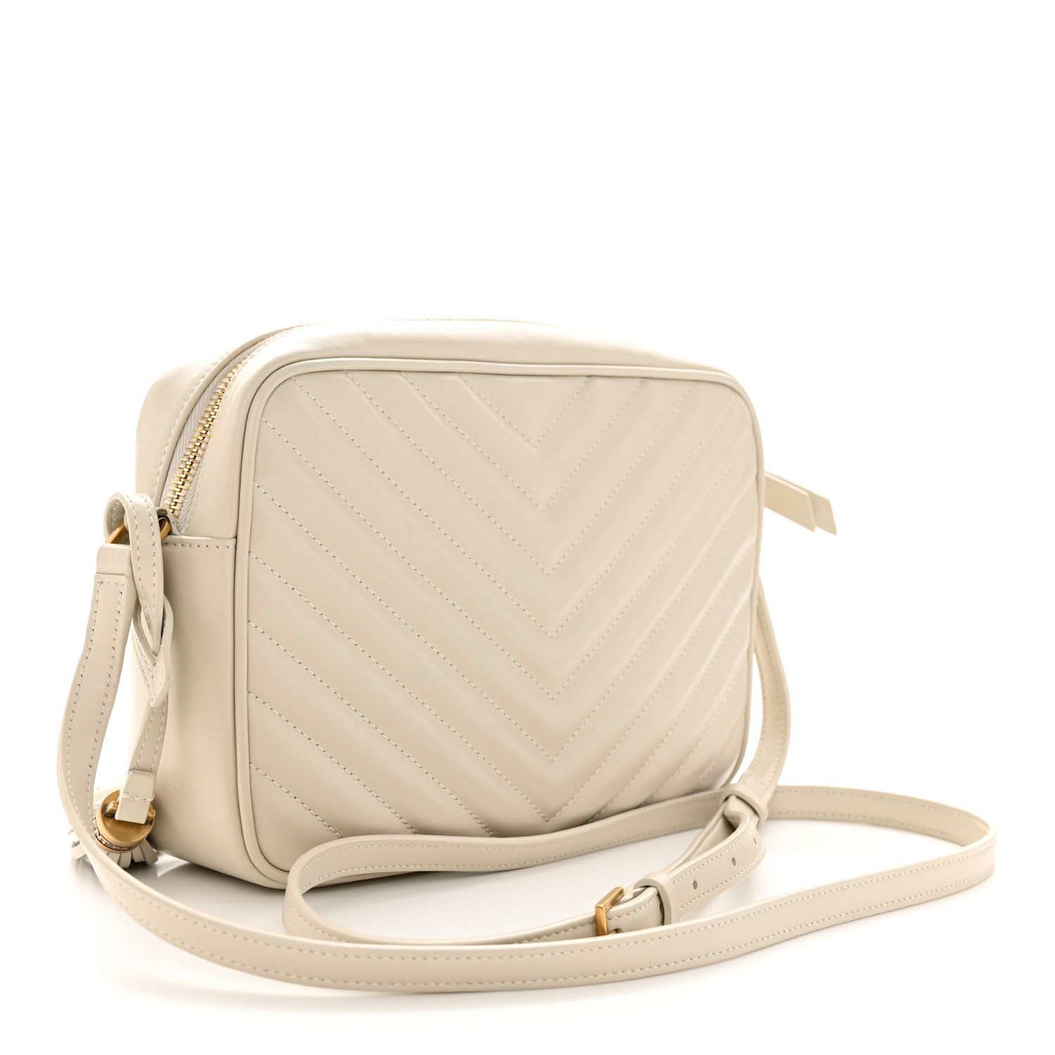 Saint Laurent Paris o1b1hav110924 Size: OS / Lou Leather Camera Bag in Cream Size ONE SIZE - 3 Thumbnail