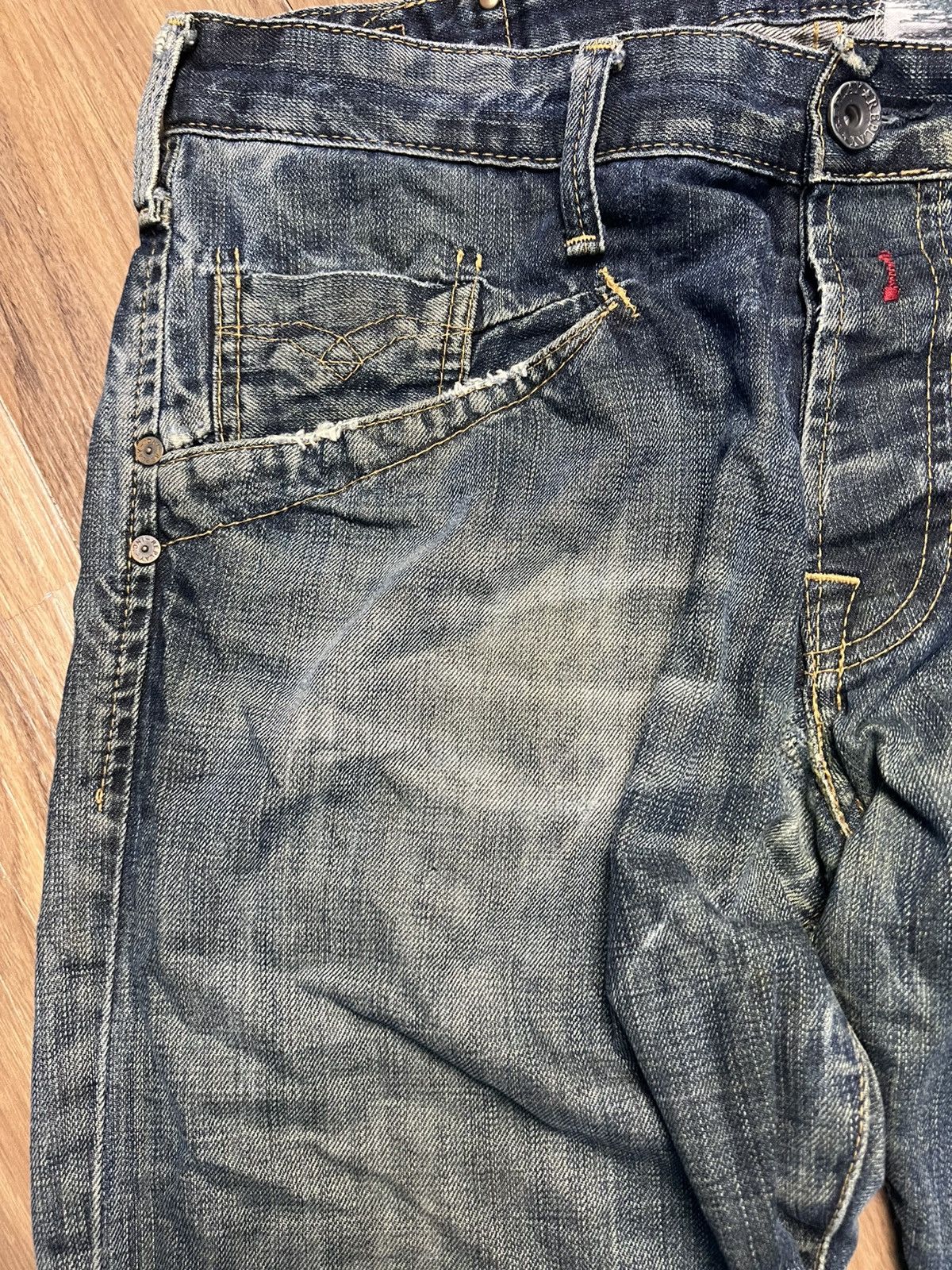 Replay VINTAGE Replay Blue Jeans Distressed Denim Straight Leg (45) Size US 34 / EU 50 - 3 Thumbnail